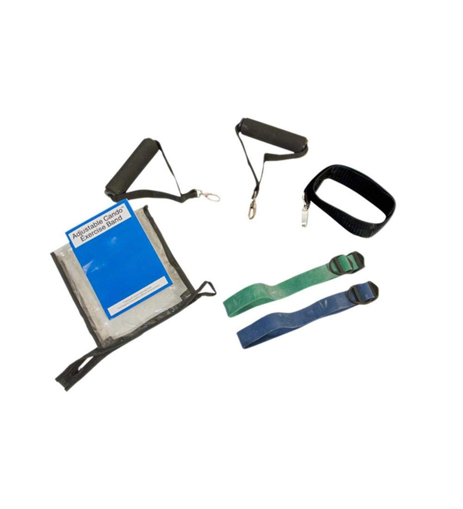 CanDo 10-3234 Adjustable Exercise 2 Band Kit Moderate Green/Blue 2 Band Moderate