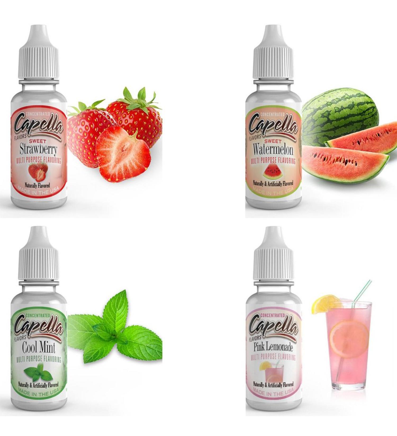 Capella Mini Colored Bottles 0.43 fl oz (4 Pack) - Vibrant Flavoring Set - Buy Online on GoSupps.com