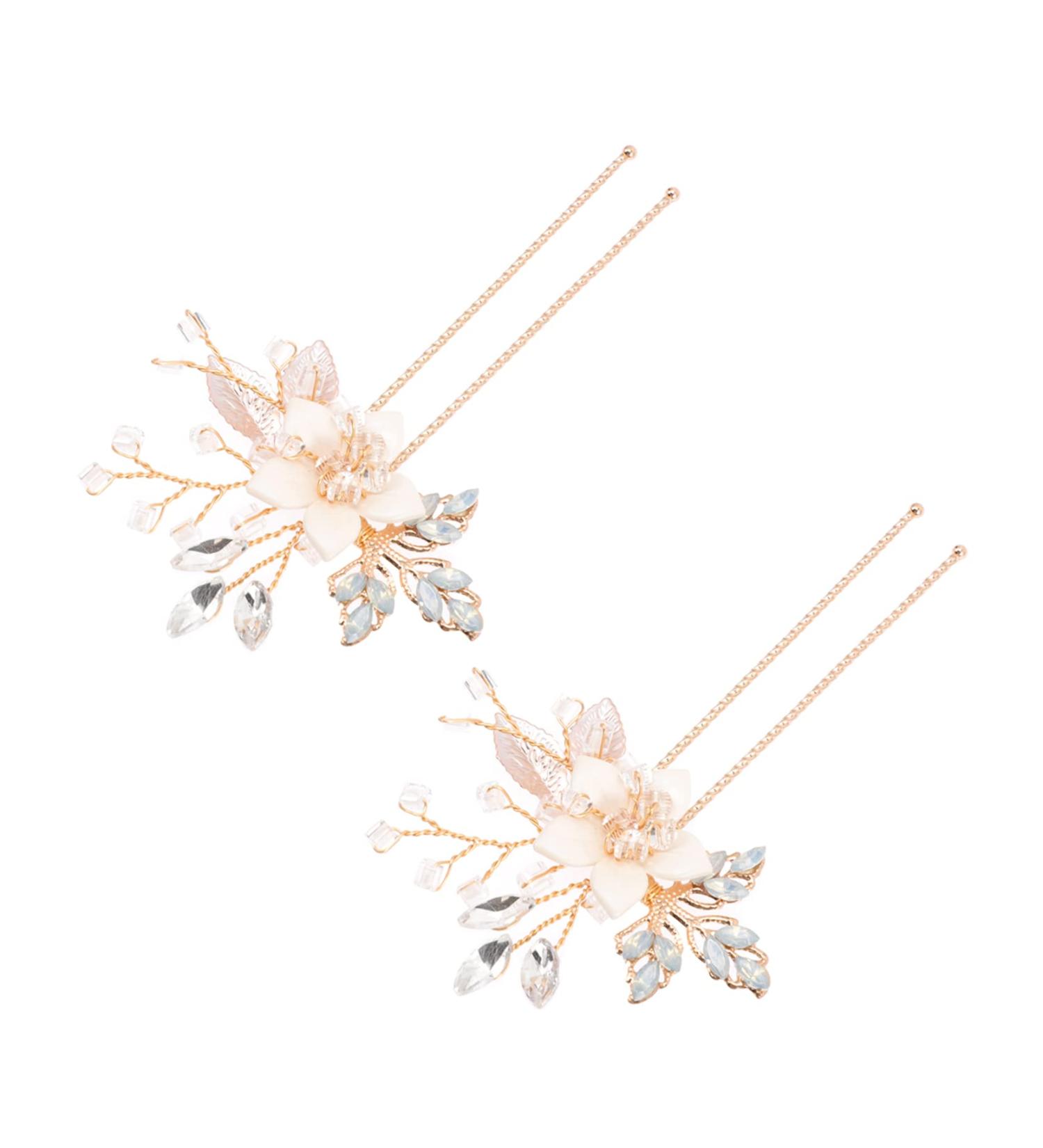 minkissy Bride Wedding Hair Fork Bridal Hair Clip Diamond Hair Clips Wedding Hair Clip 1 Pair Wedding Hair Accessories for Brides Rhinestone Hair Fork Bridal Hair Pin Hair Fork Rhinestones - Buy Online on GoSupps.com