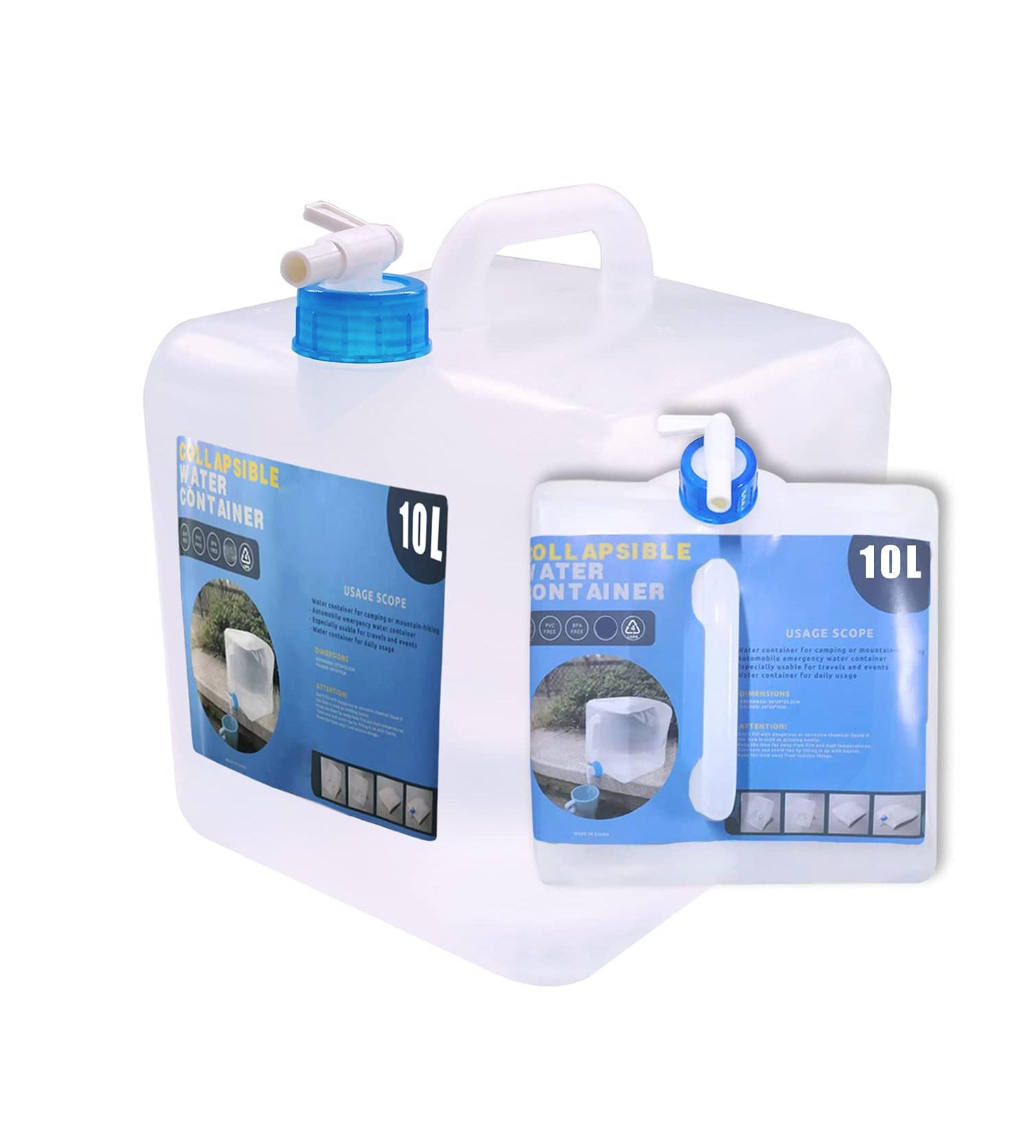 Collapsible Water Container with Spigot - BPA-Free Camping Storage Jug - Foldable Portable Canteen for Outdoors - 2.6 Gallon Capacity - Buy Online on GoSupps.com