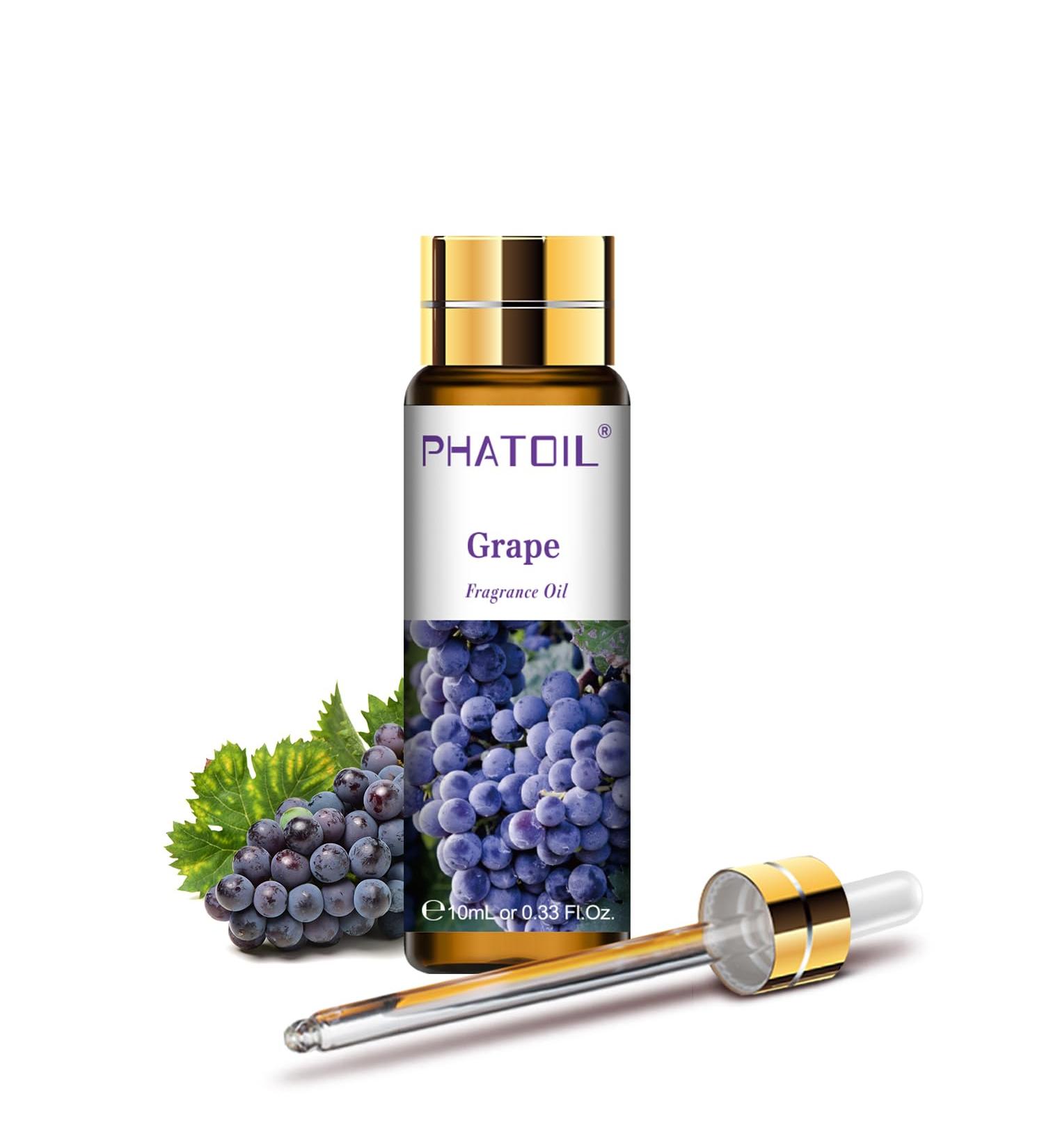 Purify Your Space with PHATOIL Grape Fragrance Oil - 10ml for Aromatherapy, Soap & Candle Making - Buy Online on GoSupps.com