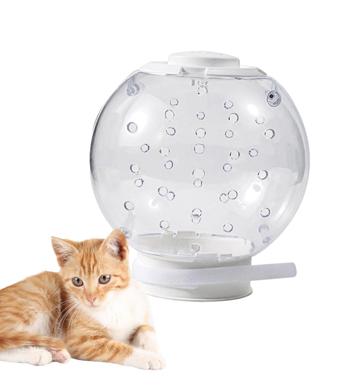 Bubble Cat Muzzle - Unique Anti-Bite Breathable Adjustable Hooded Muzzle Breathable Anti-Bite Muzzle | Cat Grooming Caps for Shaving Aggressive Cat - Buy Online on GoSupps.com