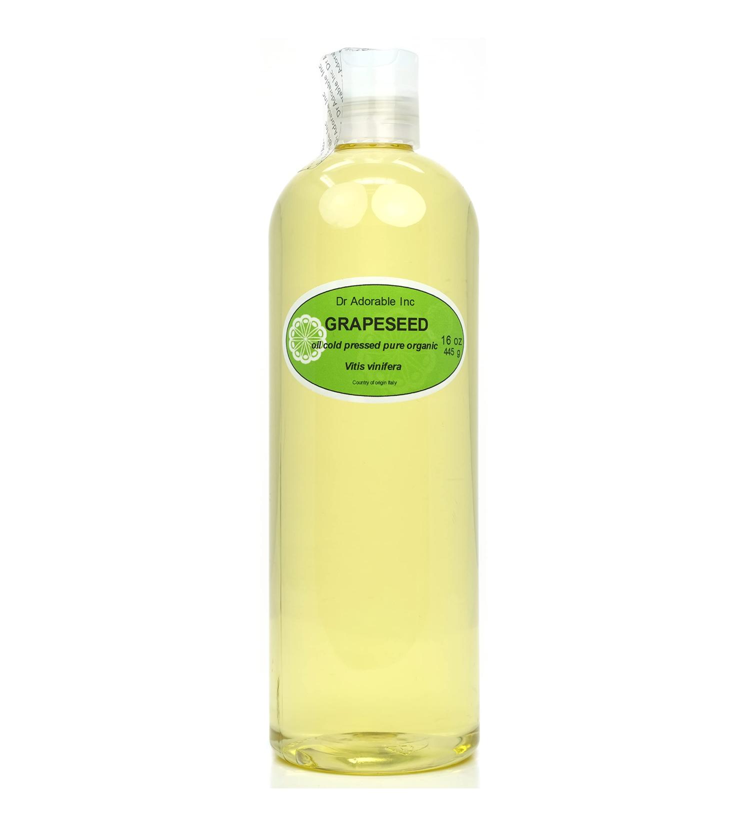 Dr Adorable - 16 oz - Grapeseed Oil - 100% Pure Natural Organic Cold Pressed - Buy Online on GoSupps.com