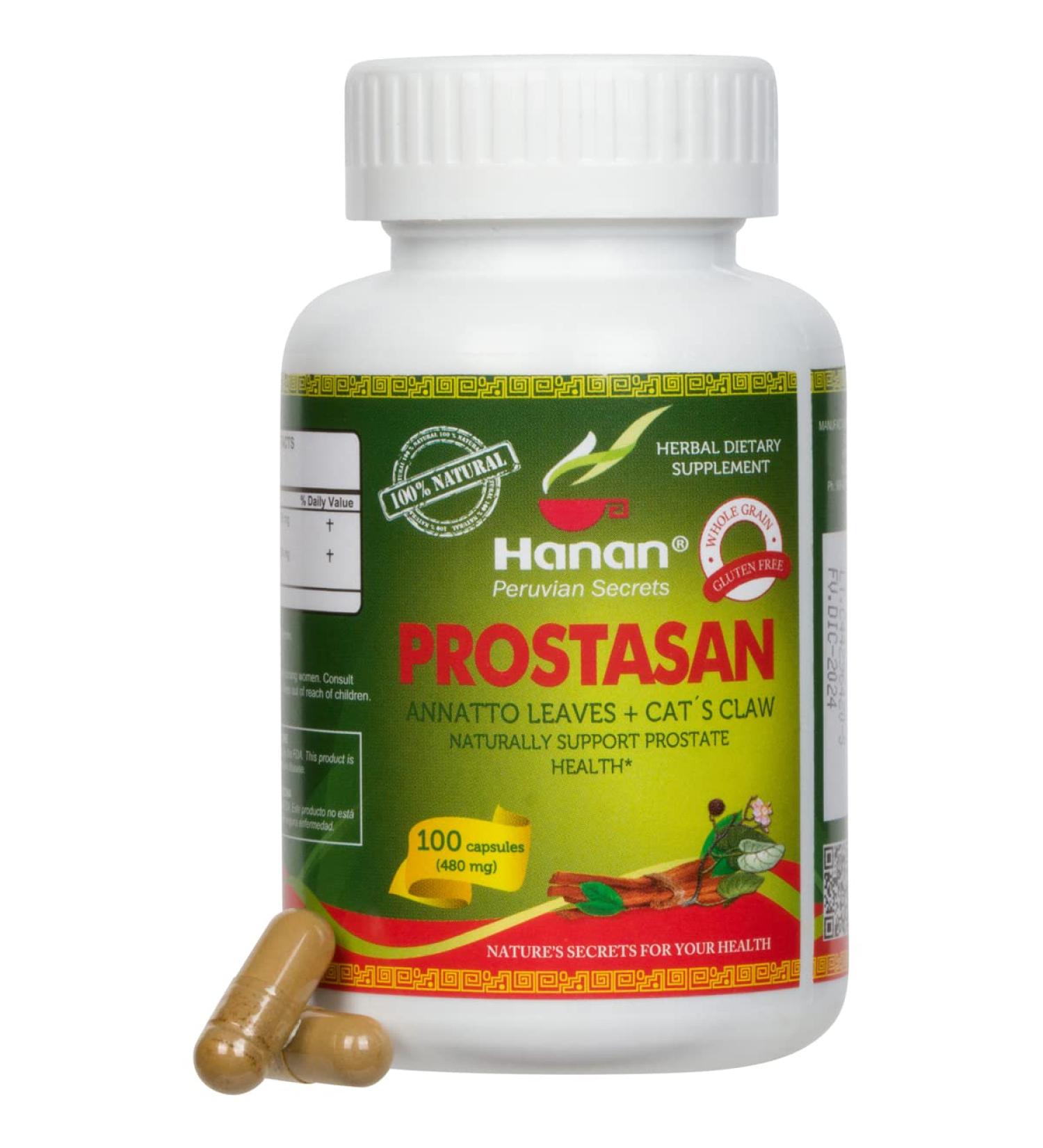 Prostasan Prostate Care - 100 Capsules - Cat's Claw & Annatto Herbal Supplement - Natural Anti-Inflammatory for Men's Health - Buy Online on GoSupps.com