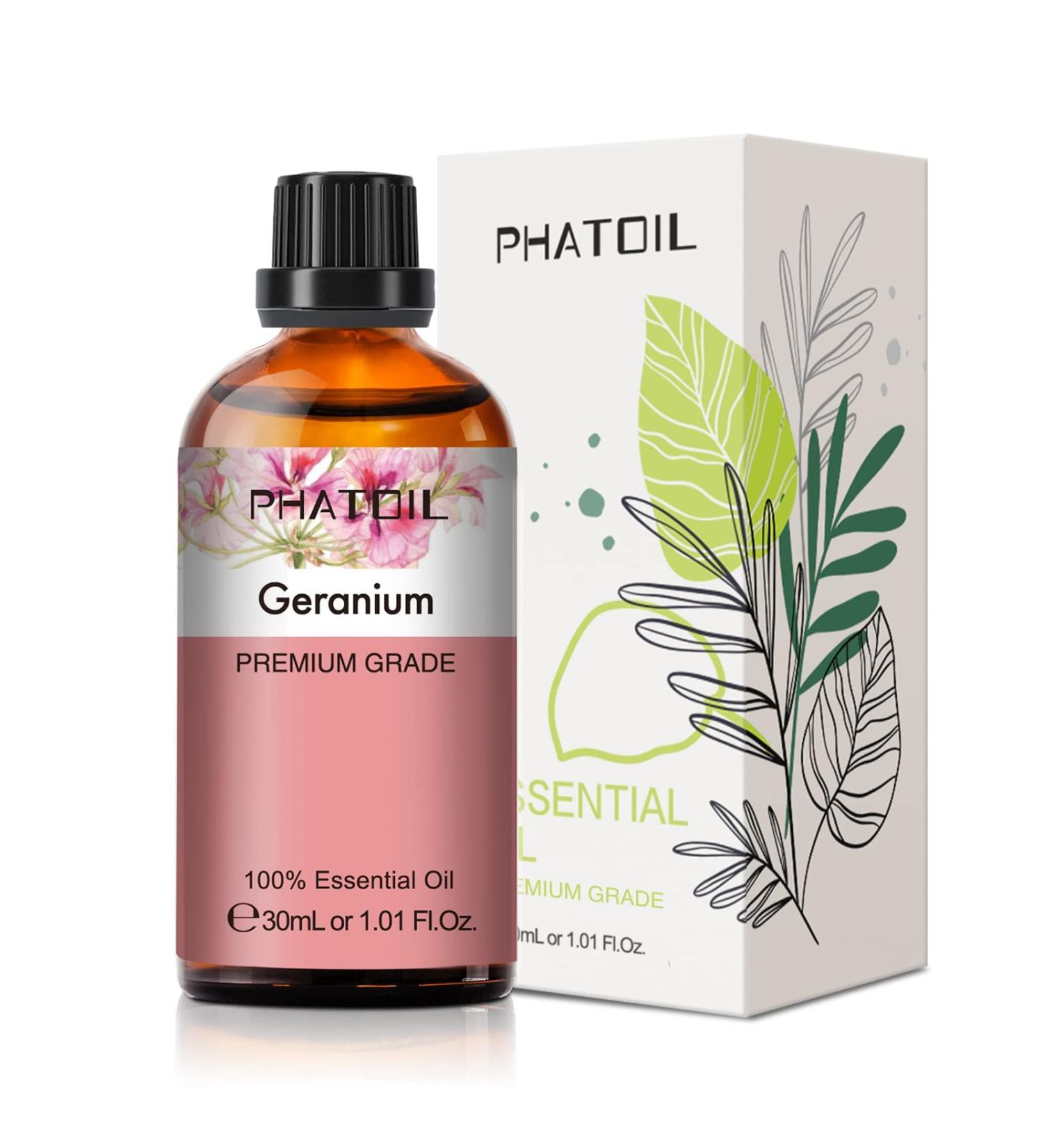 PHATOIL Geranium Essential Oil 30ML - Premium Grade Pure Oil for Diffusers, Aromatherapy, and Candle Making - Buy Online on GoSupps.com
