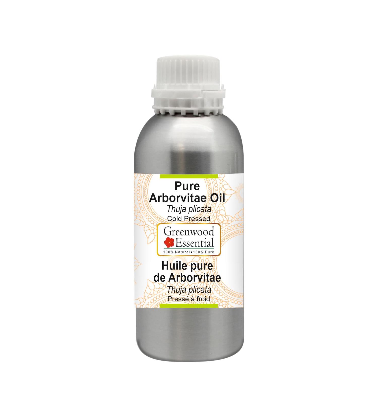 Greenwood Essential Pure Arborvitae Oil (Thuja plicata) Cold Pressed 1250ml (42 oz) - Buy Online on GoSupps.com