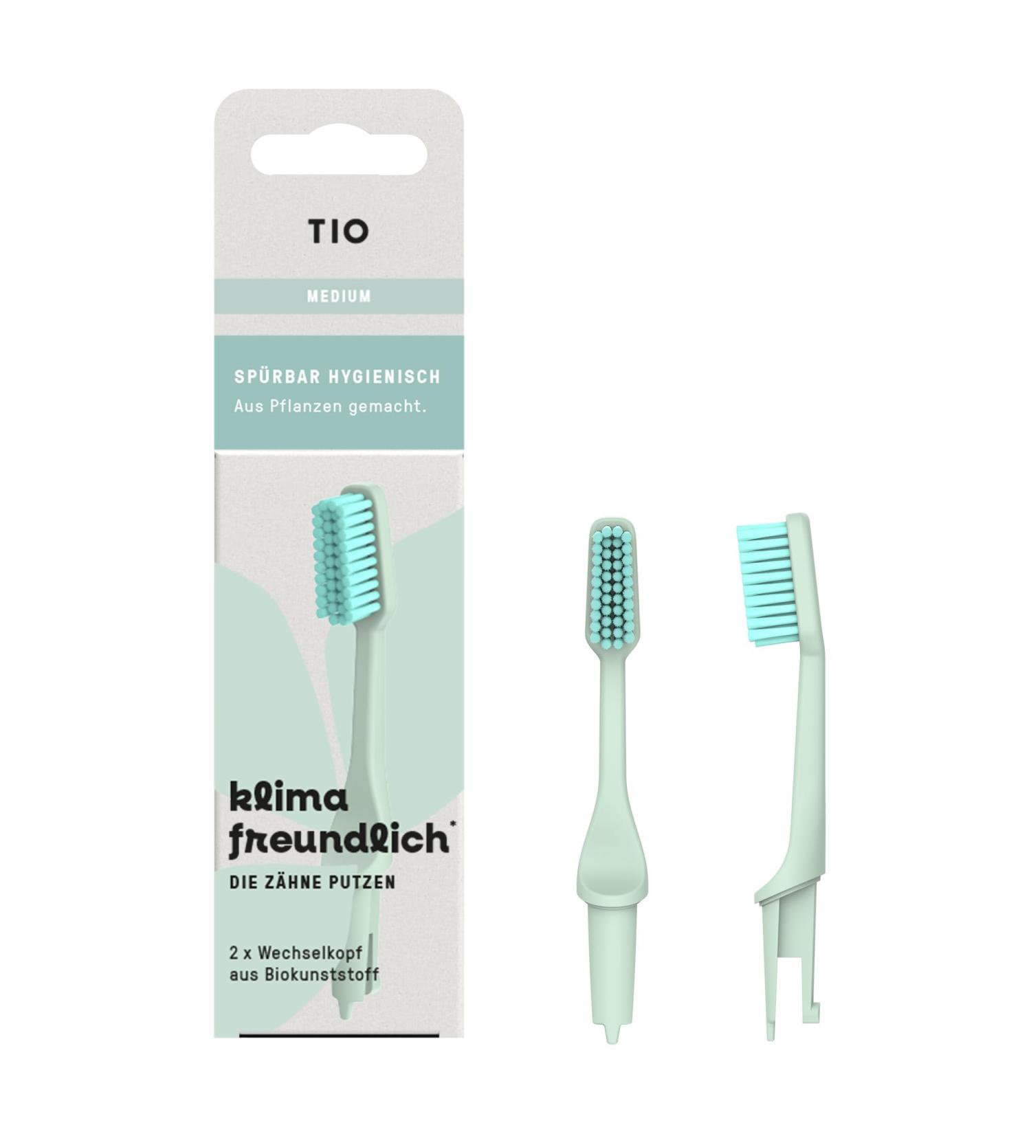 TIOBRUSH interchangeable head medium - sorted blue|green color selection not possible (4)