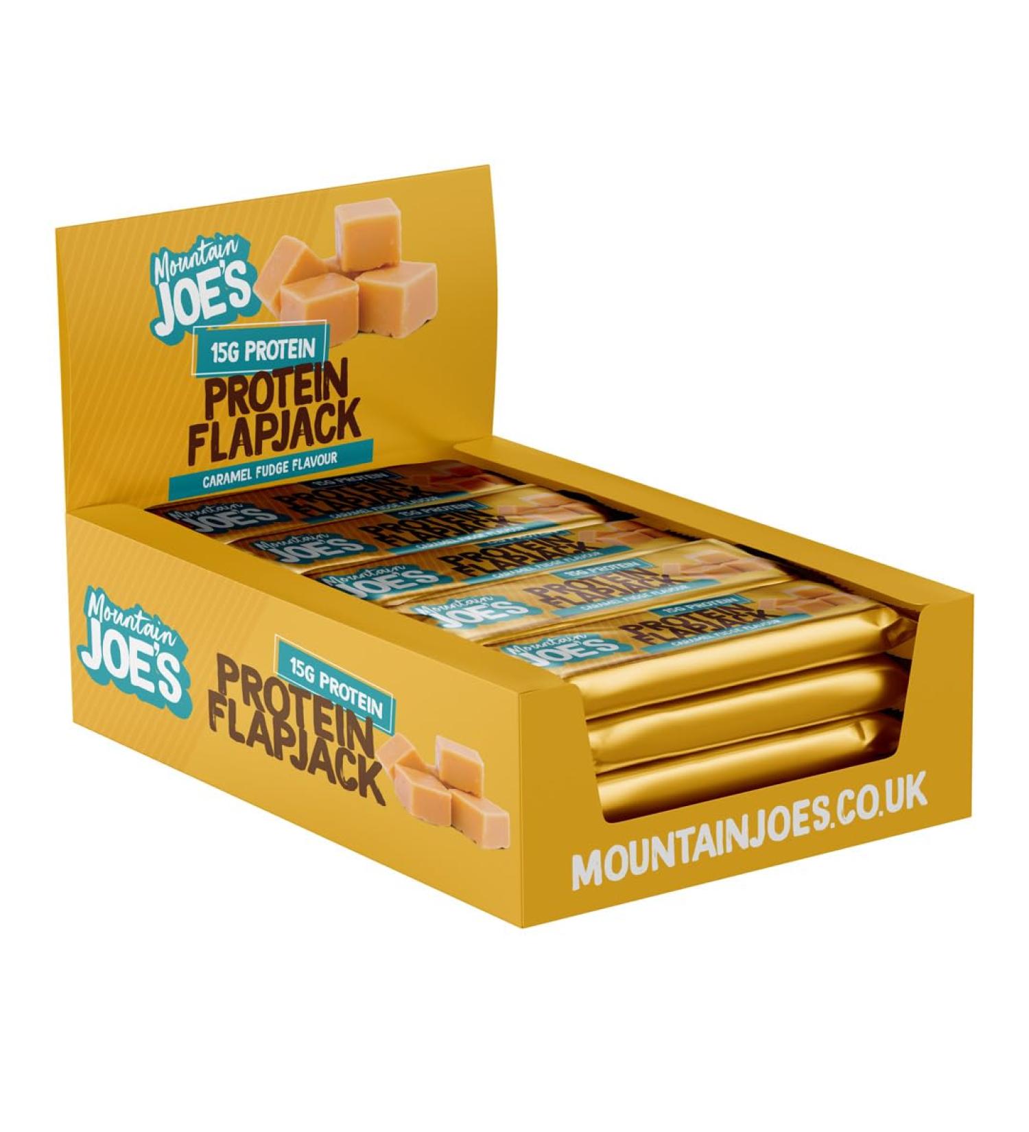 Mountain Joes Protein Flapjack 10x60g (Caramel Fudge) - Buy Online on GoSupps.com