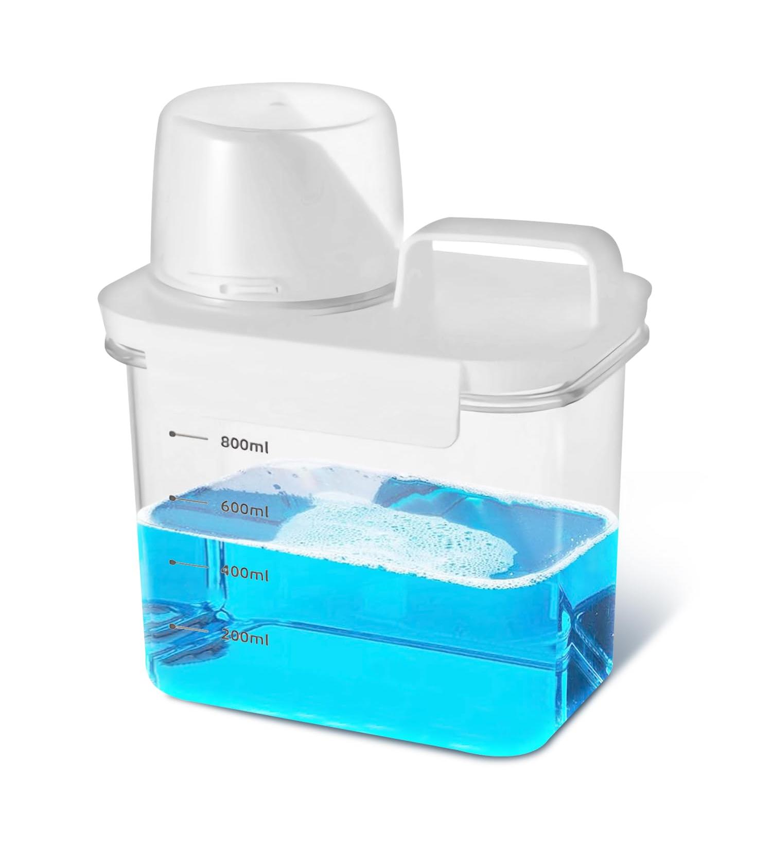 Washing Powder Storage Container with Airtight Seal & Measuring Cup - 1100L Capacity | Laundry Detergent Dispenser for Fabric Softener, Scent Booster - Detergent Storage Solution - Buy Online on GoSupps.com