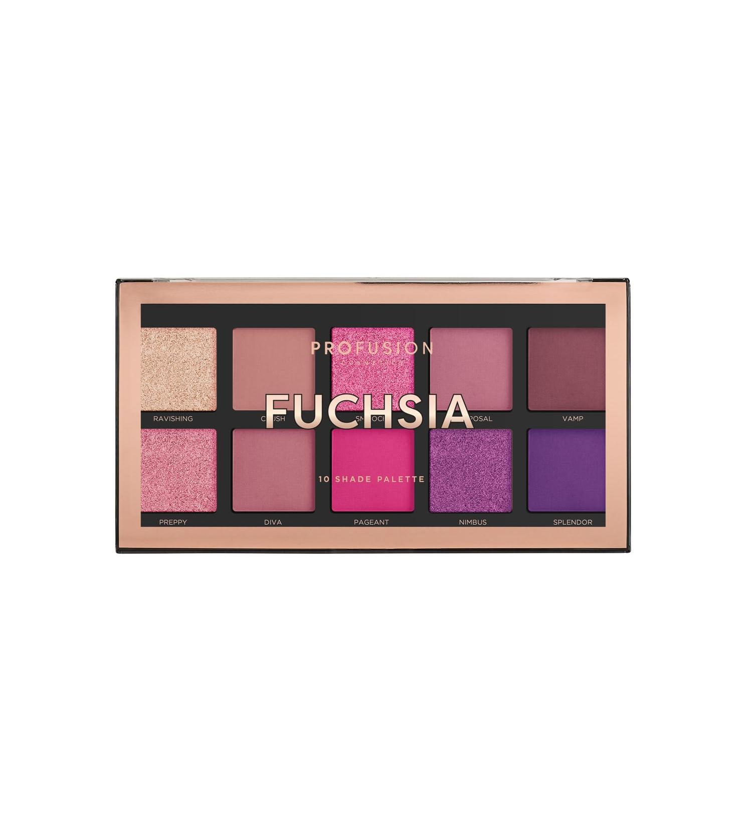 Buy Profusion Cosmetics Fuchsia 10 Shade Eyeshadow - International Shipping Available - Buy Online on GoSupps.com