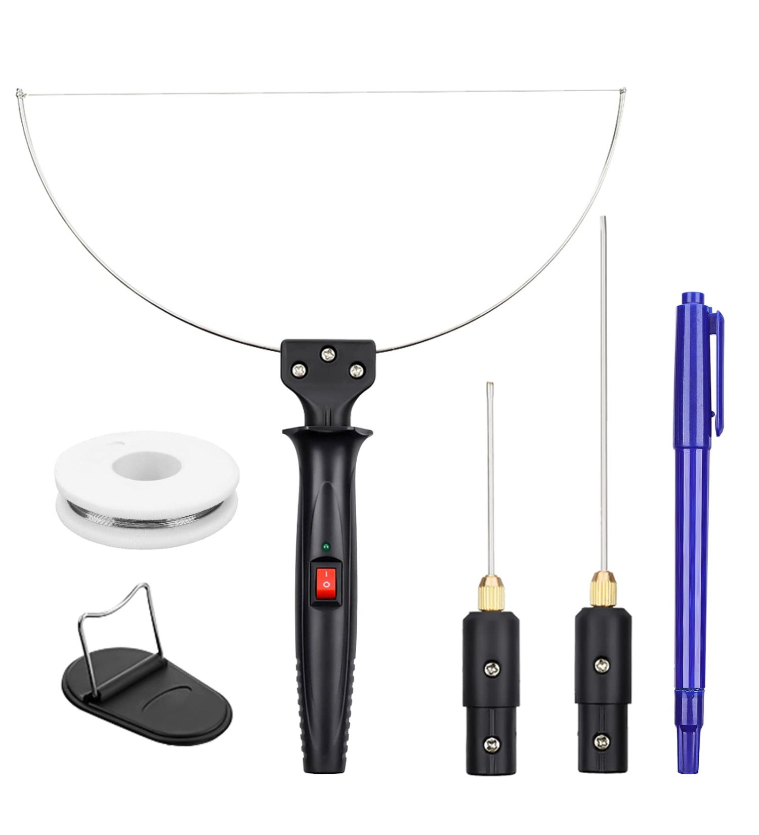 3-IN-1 Hot Wire Foam Cutter 8Pcs Electric Styrofoam Cutting Tools Kit 18W Polystyrene Cutter Styrofoam Cutting Pen with Adaptor for Foam Carving& Cutting DIY Crafts Best Halloween Christmas Gifts Z15 - Buy Online on GoSupps.com