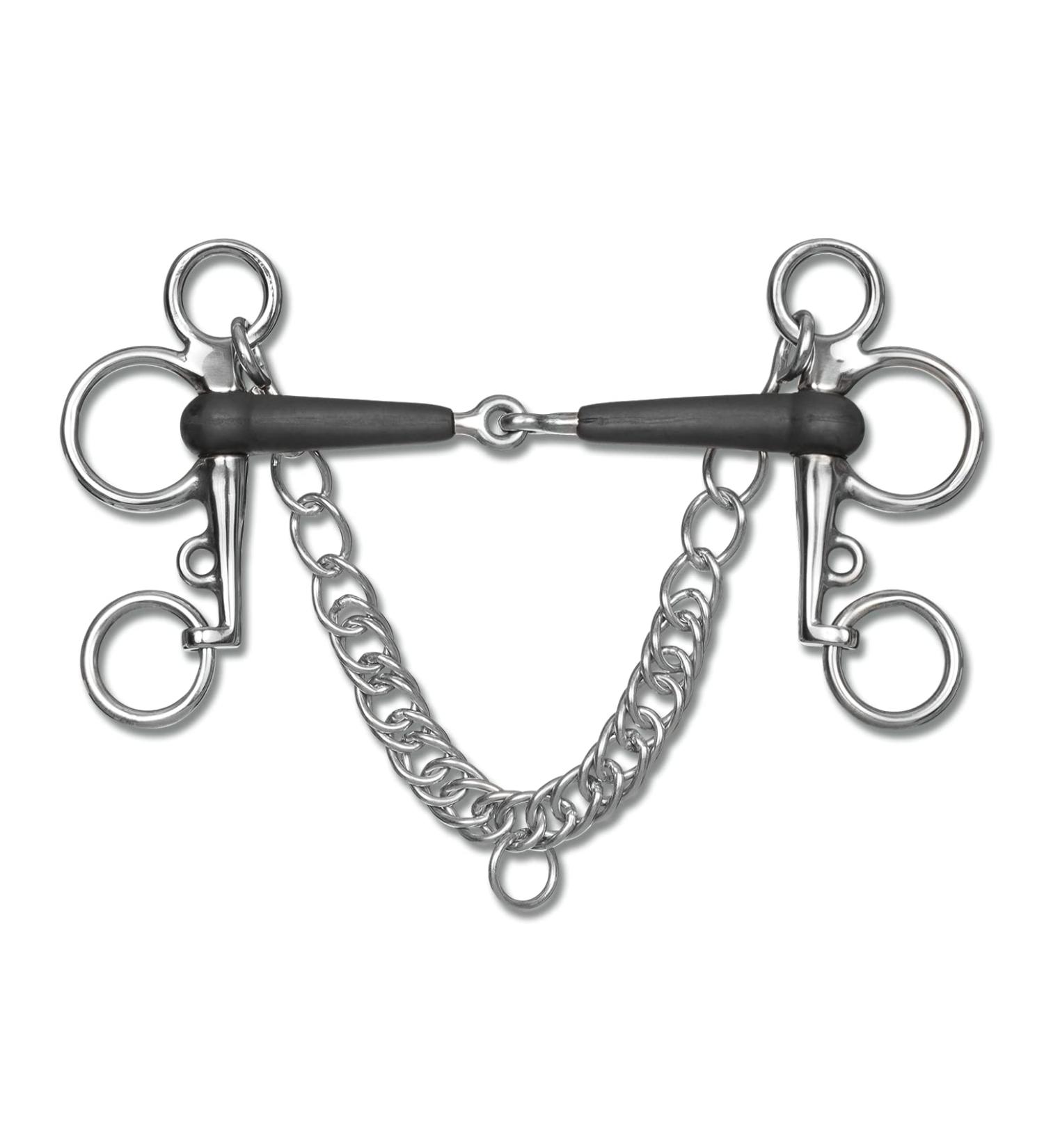 WALDHAUSEN rubber pelham single jointed 11.5 cm