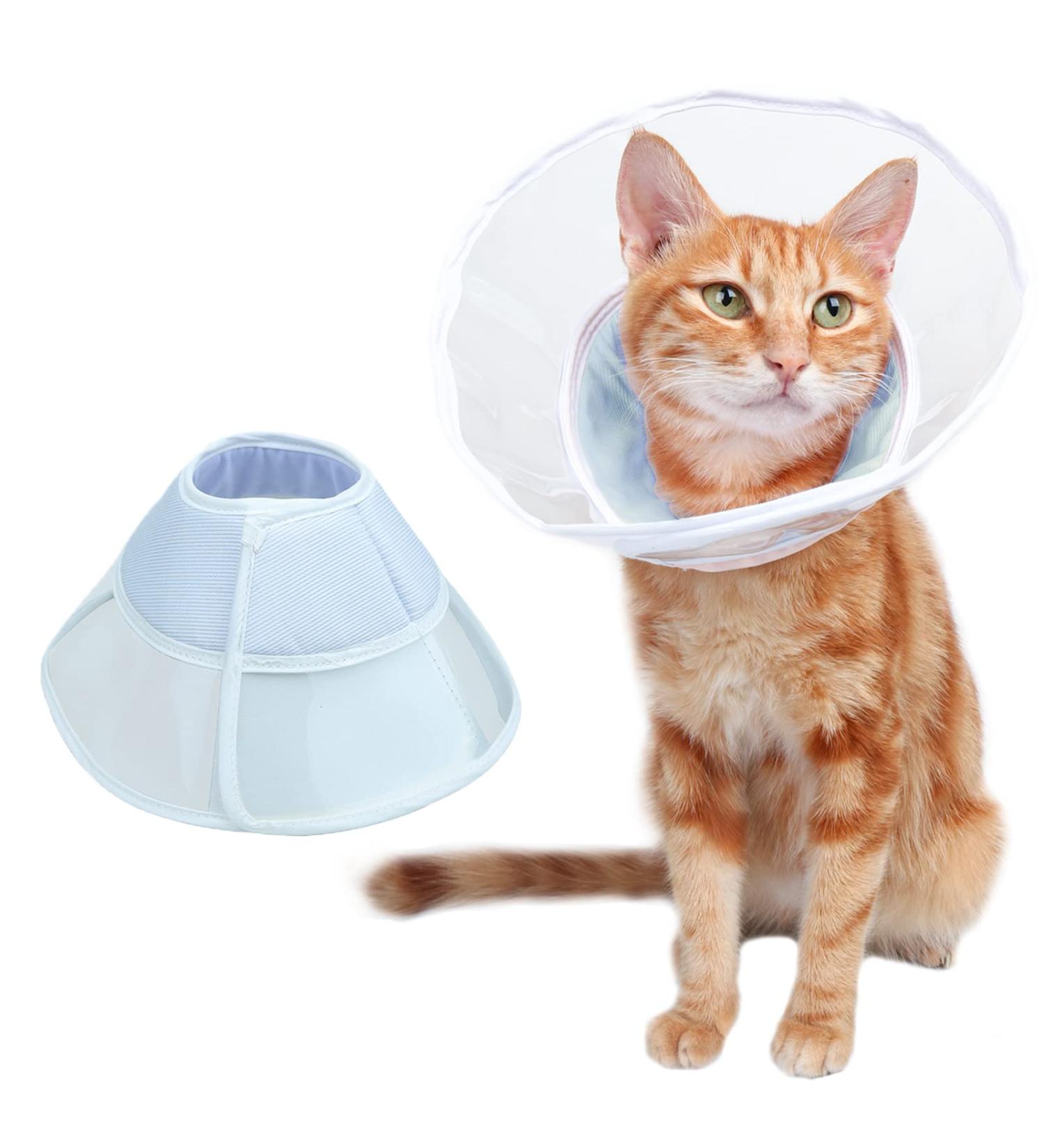 Crazy Felix Cat Cone - Soft Comfortable Collar for Cats, Blue - Neck 7-10 - Buy Online on GoSupps.com