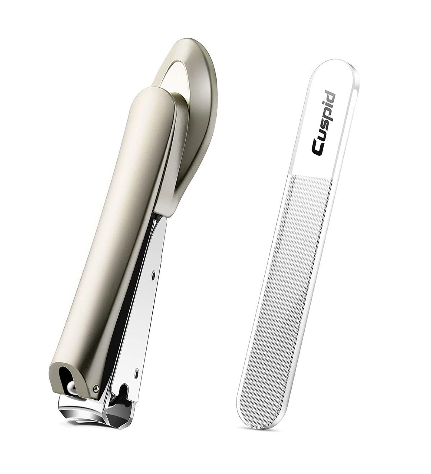 Cuspid Stainless Steel Nail Clippers with Nano Nail File - Ideal for Thick Nails | Perfect for Men, Women, and Seniors - Buy Online on GoSupps.com