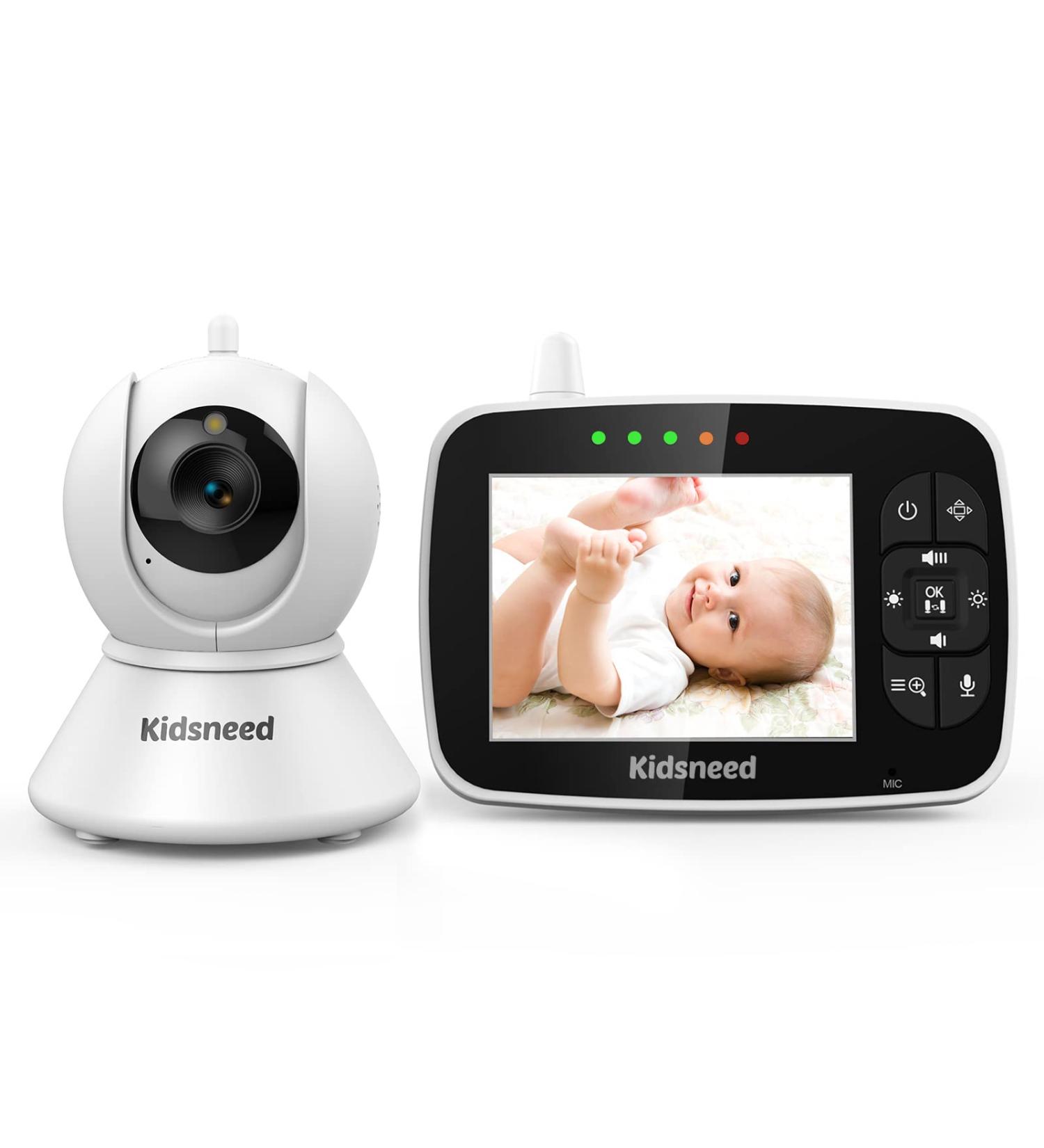 3.5 Inch Video Baby Monitor with Camera, Audio, Remote Control Pan & Tilt, Night Vision, Two-Way Audio - Long Range 960ft - Buy Online on GoSupps.com