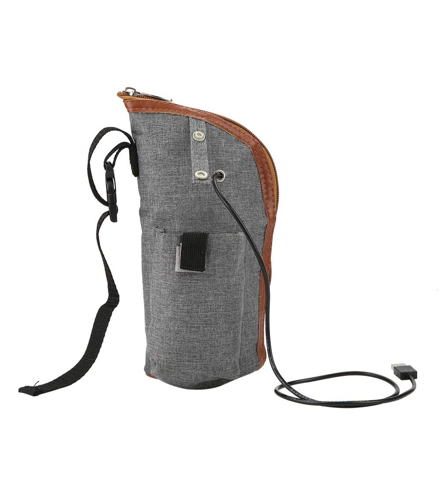 Portable USB Baby Bottle Warmer - Travel Milk Heater Bag with Insulation Thermostat - Buy Online on GoSupps.com