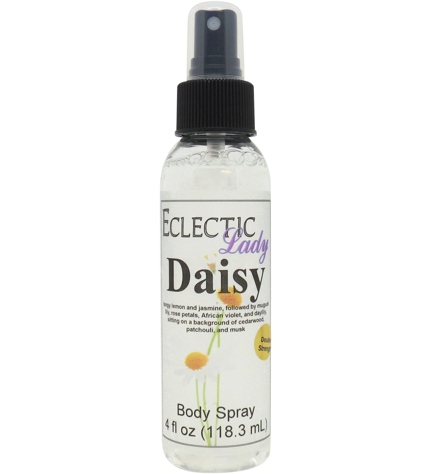 Daisy Body Spray (Double Strength) 4 ounces Body Mist for Women with Clean Light & Gentle Fragrance Long Lasting Perfume with Comforting Scent for Men & Women Cologne with Soft Subtle Aroma For 4 Fluid Ounces (Double Strength) - Buy Online on GoSupps.com