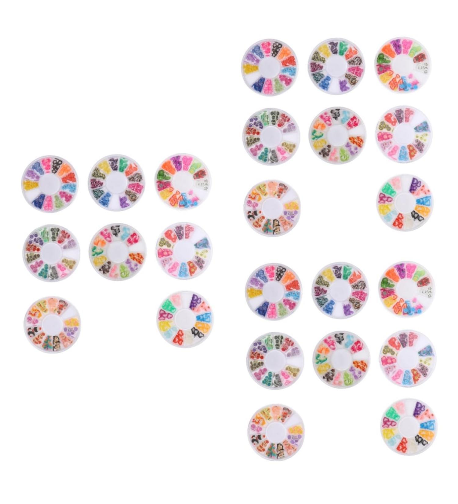 FOMIYES 24 Boxes Soft Pottery Fruit Polymer Clay Spacer Beads Assorted Fruit Slices Cane Accessories Nail DIY Lip Gloss Clay Fruit Polymer Clay Beads Bulk Ornaments Scrapbook Food Play 3D - Buy Online on GoSupps.com