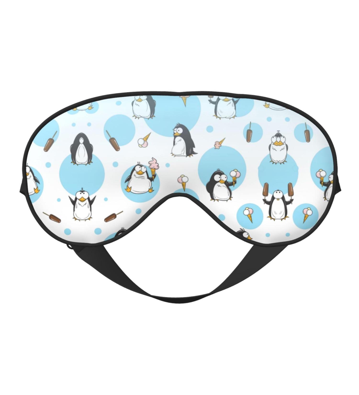 Penguin Balloon Snowflake Print Unisex Sleep Mask - Double-Sided Eye Mask for Sound Sleep & Skin Care | International Shipping Available - Buy Online on GoSupps.com