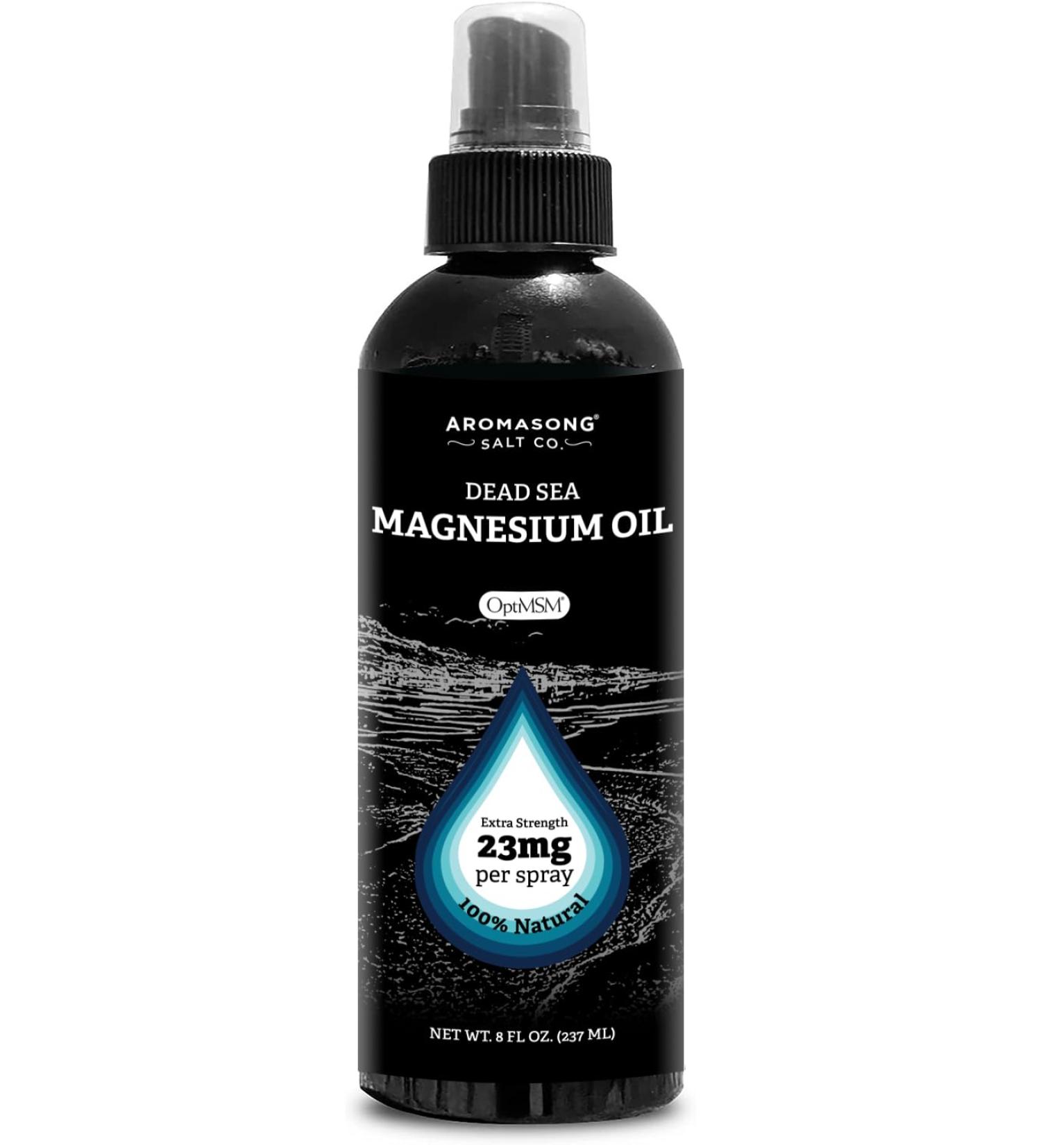 Aromasong Extra Strength Ultra-Pure Magnesium Spray for Feet + OptiMSM (23mg Magnesium in Each Spray) 8 Oz Also Used for Leg Discomfort and Promotes Calm Sleep - Buy Online on GoSupps.com