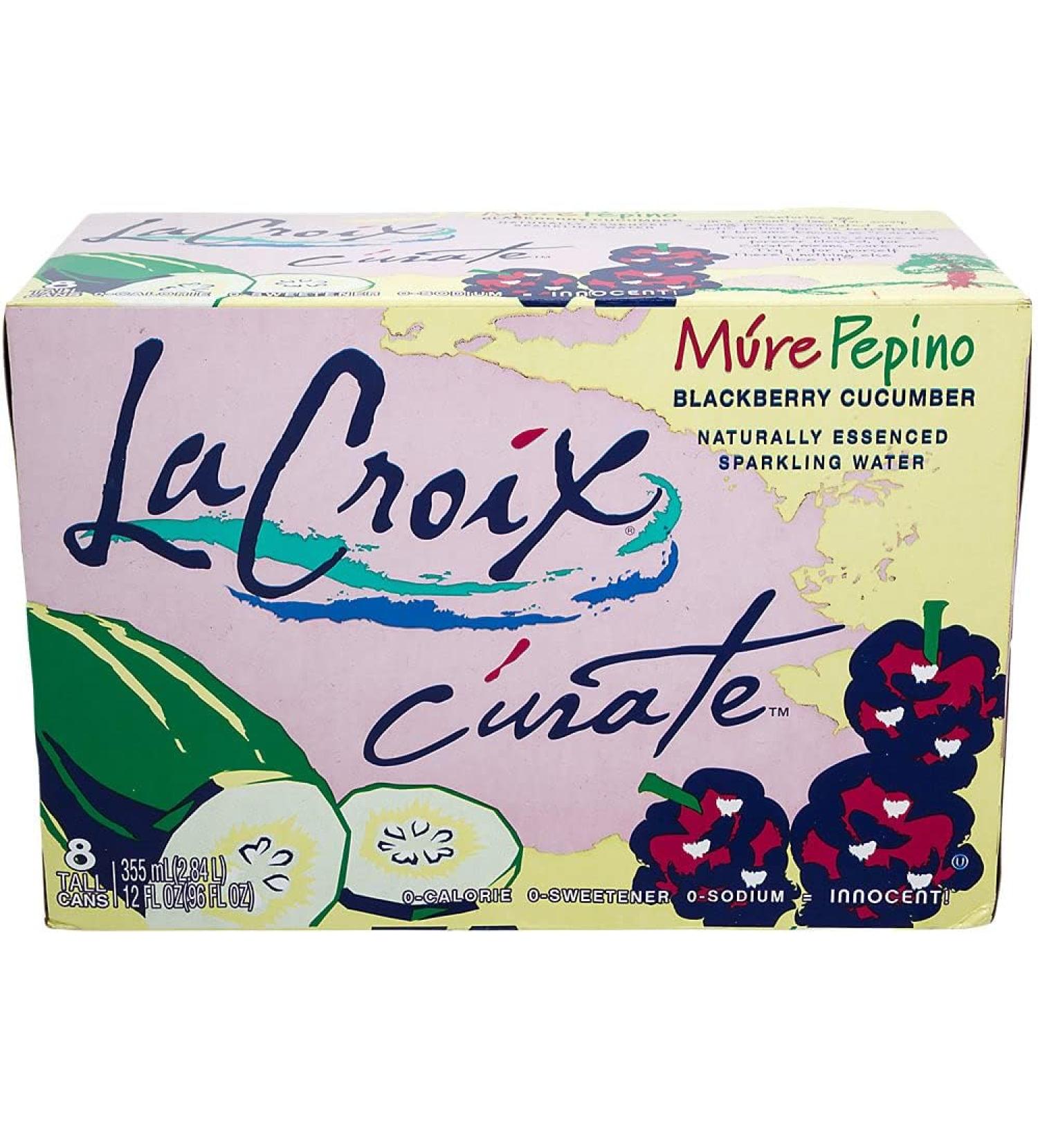 Buy LaCroix C rate M re Pepino Sparkling Water (8 Pack) - Blackberry Cucumber 12oz Slim Cans 0 Calories Naturally Essenced - International Shipping Available - Buy Online on GoSupps.com