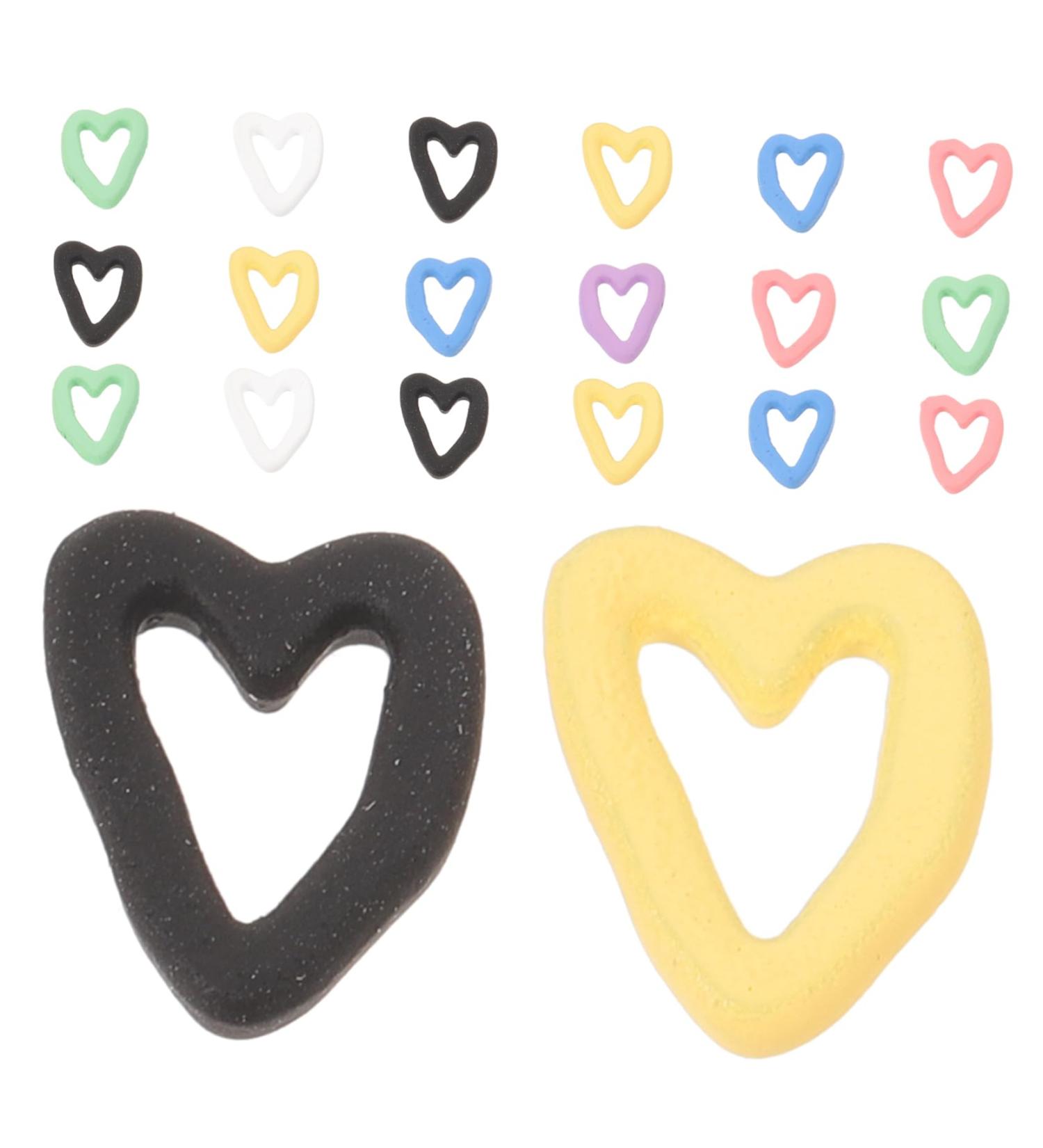 20pcs Christmas Xmas Heart Shaped Nail Art Ornaments DIY Nail Decorations Heart Decor Nail Art Decoration Nail Charms for Fake Nails Manicure Supplies Heart-Shaped Trinkets gem - Buy Online on GoSupps.com