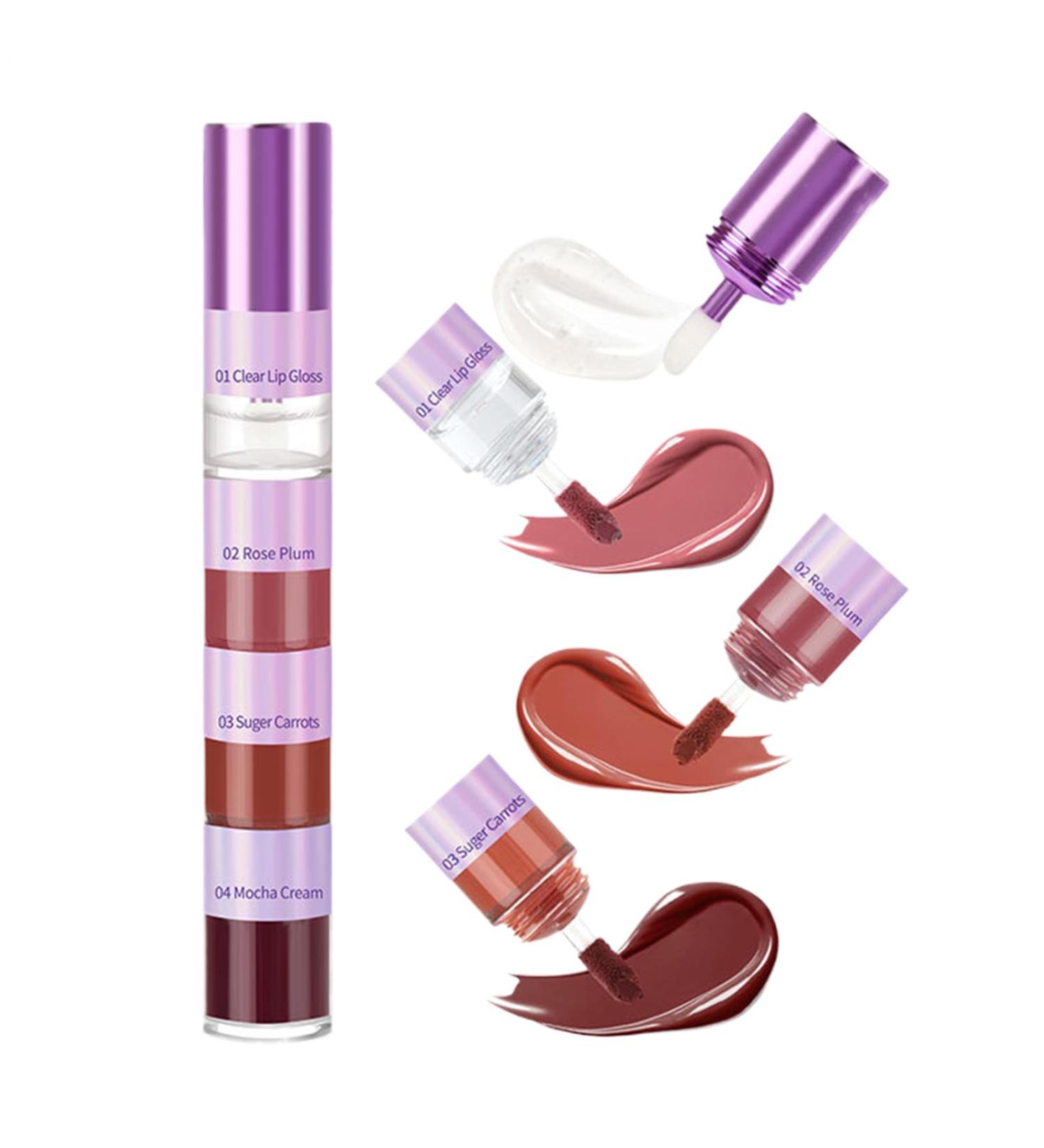 Rouge L vres Matte | 4 En 1 Cosm tiques Maquillage | Maquillage De Rouge L vres Liquide Imperm able | Id al Pour Usage Cosm tique Les Femmes Et Les Filles Le Voyage Les Affaires La Sc ne Les - Buy Online on GoSupps.com
