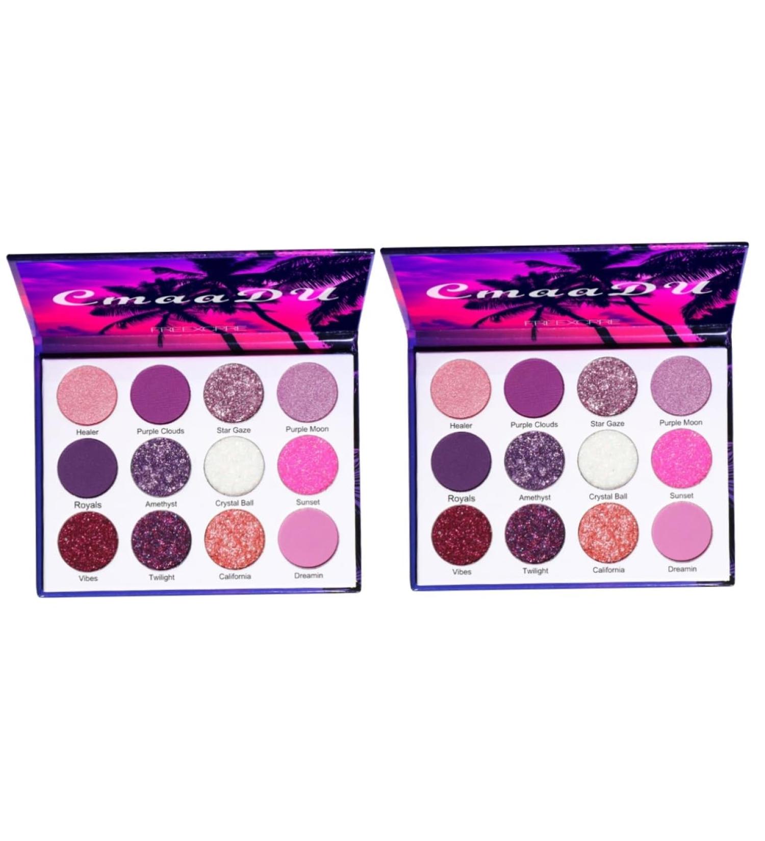 Healeved 2 Boxes Eyeshadow Palette Makeup Pallet Cosmetics Palette Woman Eyeshadow Pallet Colorful Plastic 1 count (Pack of 1) Colorfulx2pcs - Buy Online on GoSupps.com