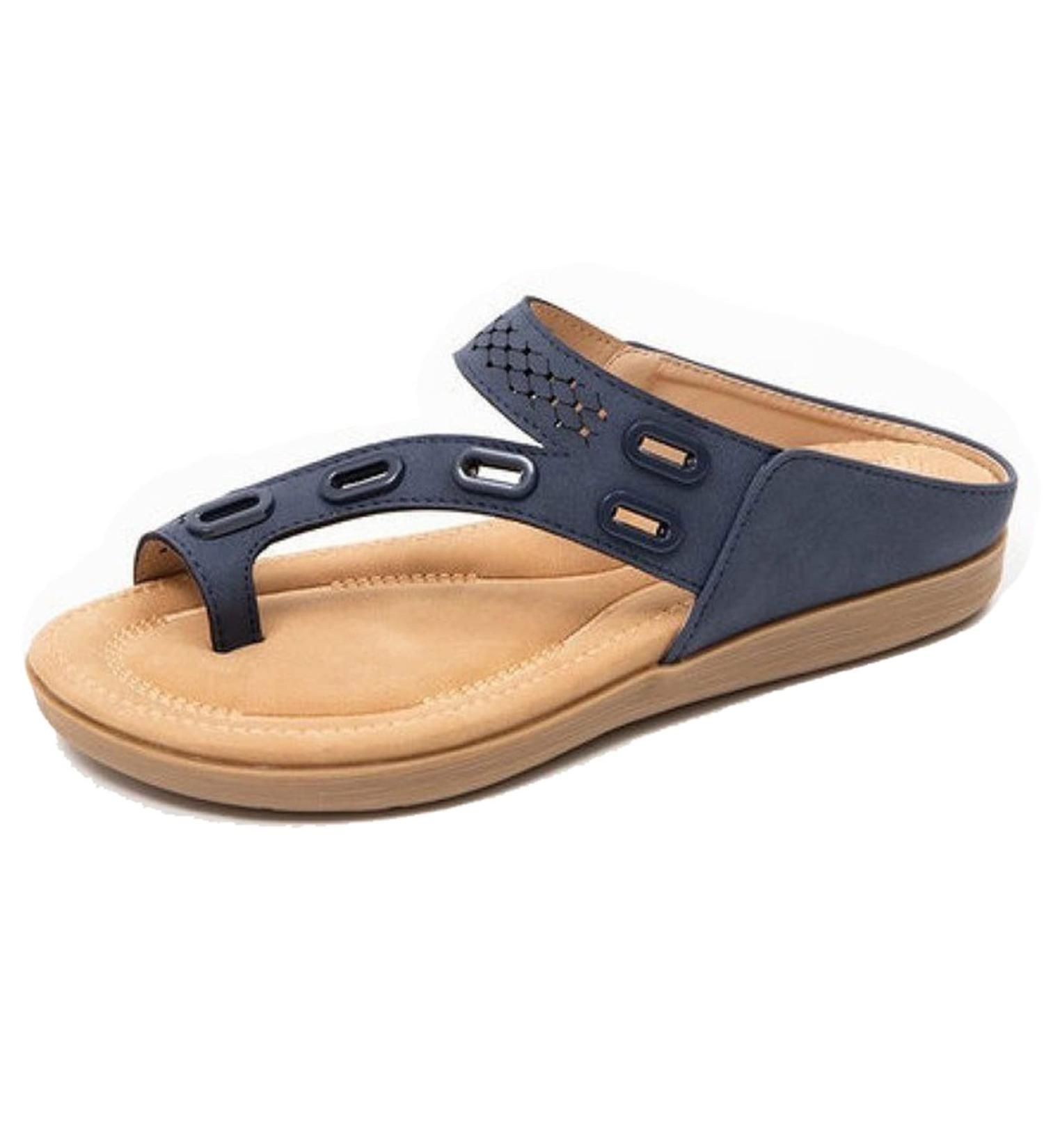 Women's Orthopedic Sandals with Arch Support | Comfy Bunion Corrector Slippers | Non-Slip Summer Flip Flops for Plantar Fasciitis | Size 7.5 Blue - Buy Online on GoSupps.com