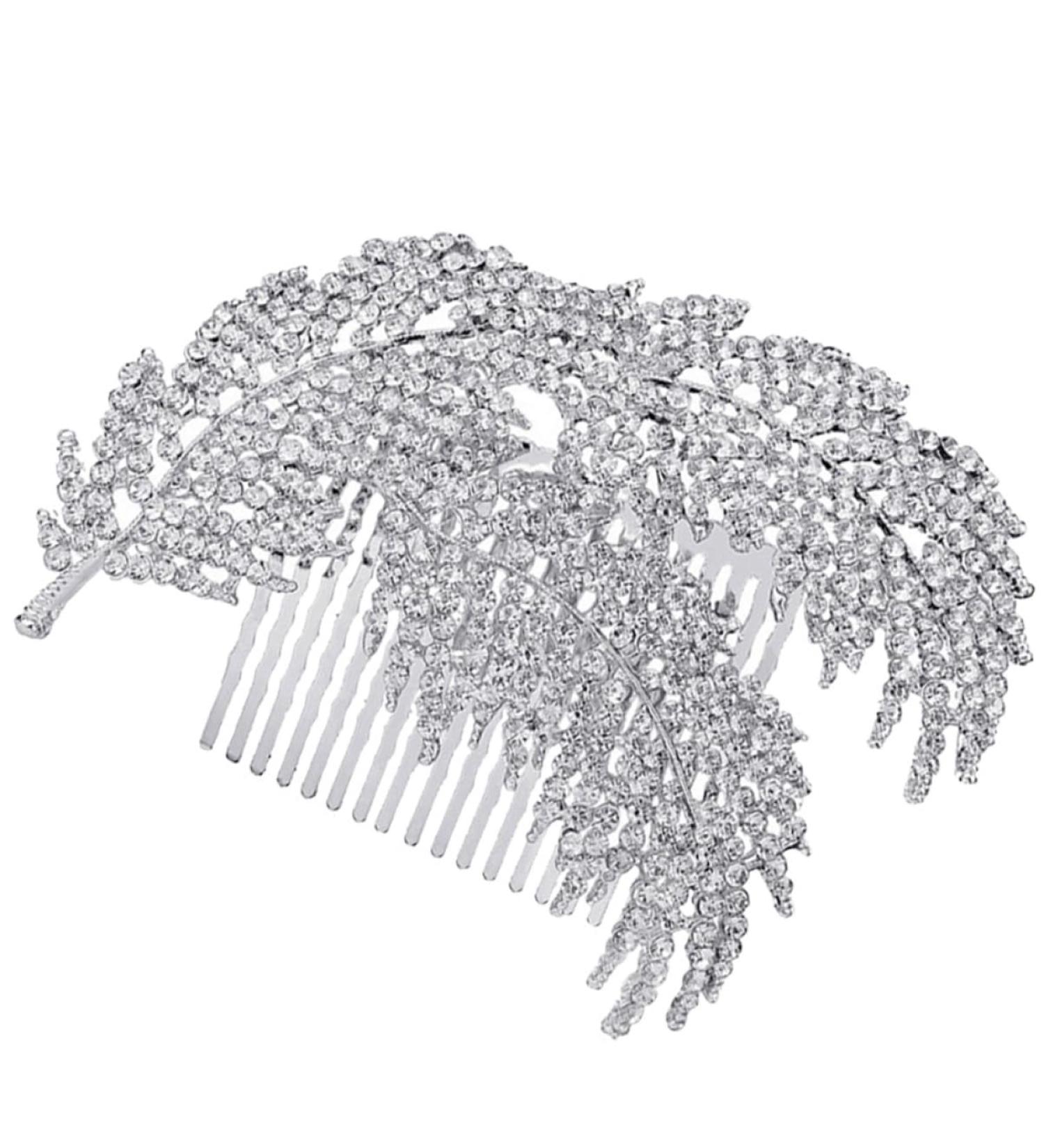 ifundom 1pc wedding hairpin bridal comb barrette rhinestone hair comb korean hair accessories bridal tiara bridal headpieces for wedding bride tiara flowers prom rhinestone bridesmaid - Buy Online on GoSupps.com