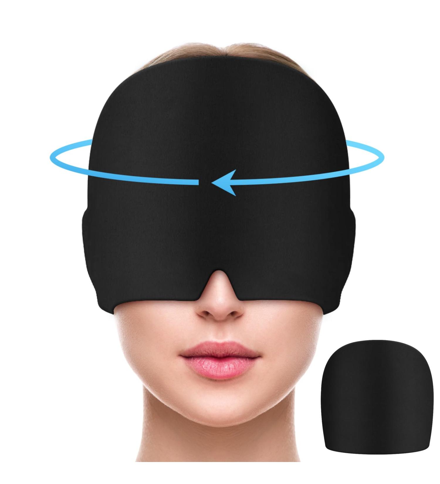 All-Around Migraine Relief Cap - Reusable Gel Headache Cap for Instant Relief | Black | Perfect for Puffy Eyes - Buy Online on GoSupps.com