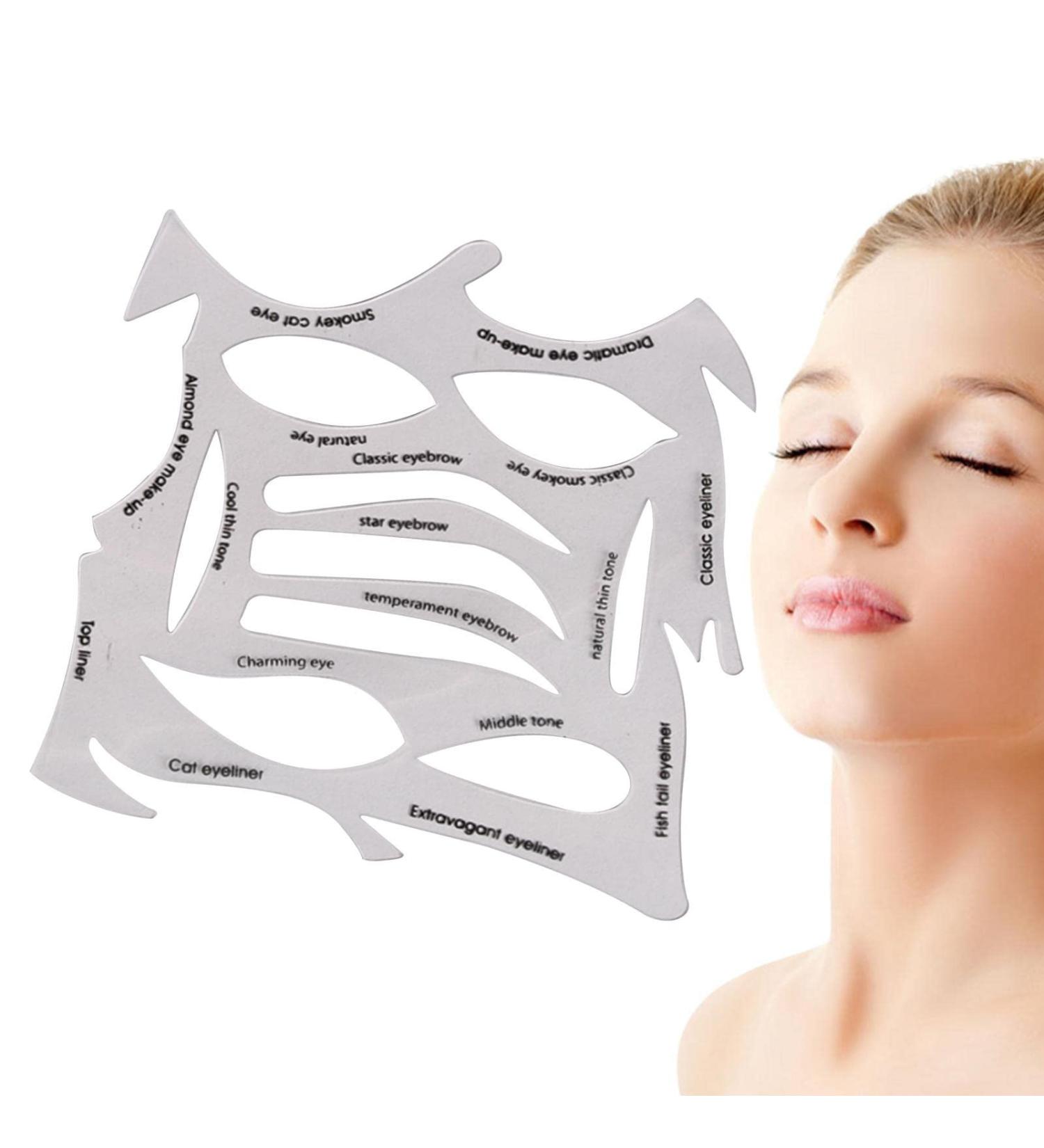 4 Eye Shadow Stencil Cat Eye Makeup Template Stickers | Eyeshadow Stamp Pads Stencils Stickers Kit for Eyes Multipurpose Eye Makeup 4 Pcs 01 - Buy Online on GoSupps.com