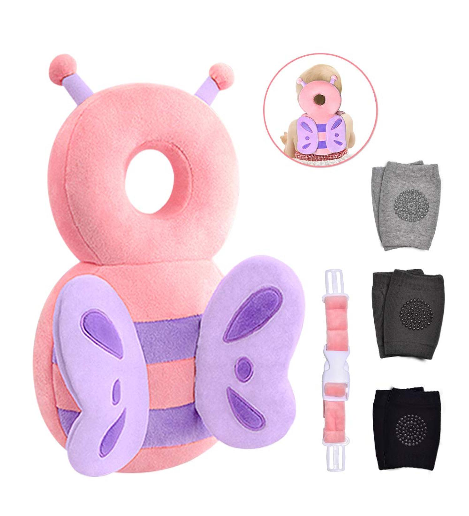 Okydoky Baby Safe Protector Cushion & Baby Knee Pads for Crawling Toddlers Safety Pad Adjustable Backpack Baby Back Protection for Walking & Crawling Butterfly.CA - Buy Online on GoSupps.com