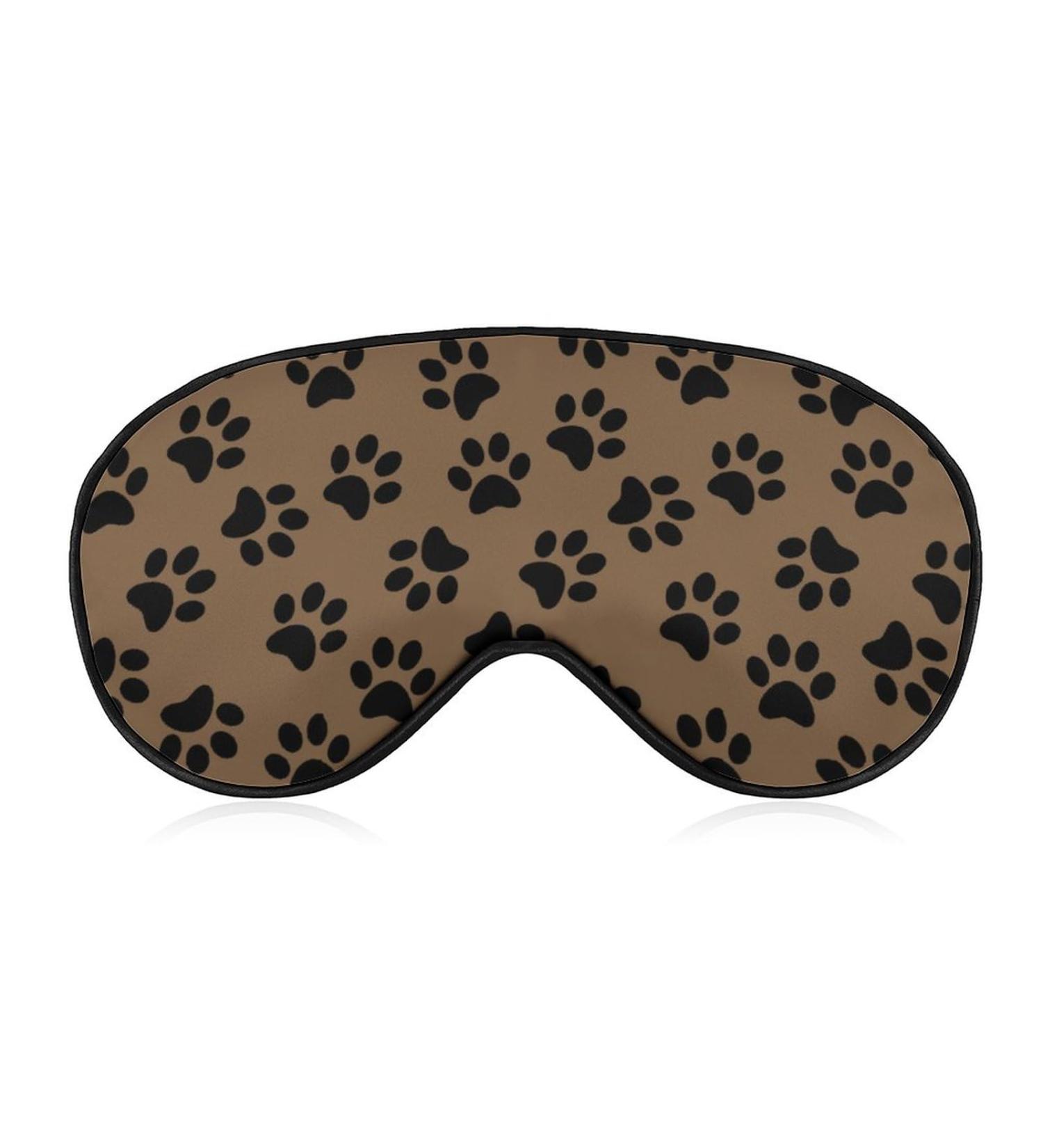 Adjustable Dog Paw Pattern Sleep Mask Eye Cover for Yoga, Travel, and Night Nap - Buy Online on GoSupps.com