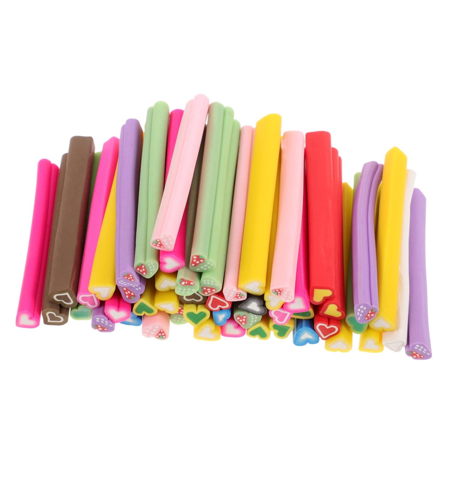 Mipcase Nail Art Manicure Canes Sticks Rod 50pcs Nail Stickers Manicure Canes Nail Art Pegatinas Para U as Sticks Holly Headband Claycanes Leopard Hair Nets Polymer Clay Fruit 3d - Buy Online on GoSupps.com