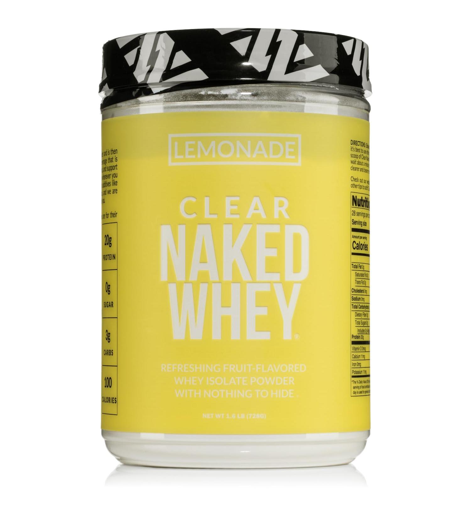 Naked Clear Whey Protein Isolate - Lemonade Flavor Gluten-Free No GMOs 28 Servings - Buy Online on GoSupps.com
