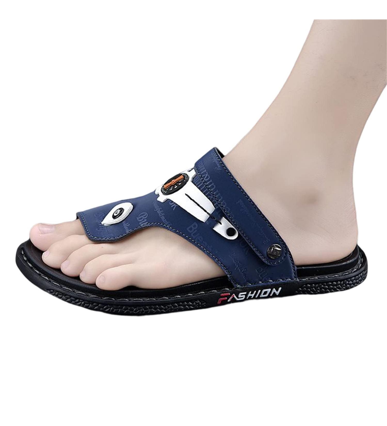 Men's Orthotic Toe-Separate Flat Sandals for Comfort and Orthopedic Correction - Blue - Size 8 - Buy Online on GoSupps.com
