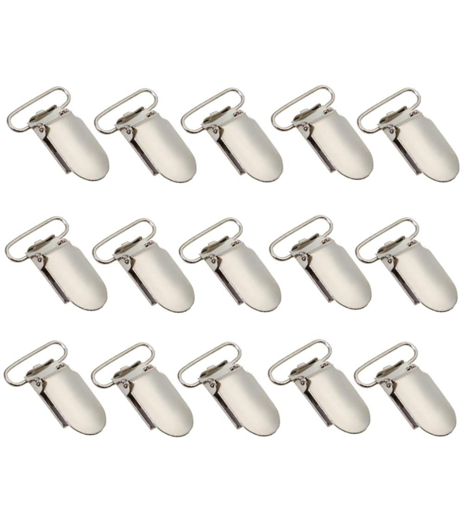 JIHUOO 15-Piece Metal Pacifier Chain Clips | Durable Pacifier Clips & Garter Hooks for Baby Safety - Buy Online on GoSupps.com