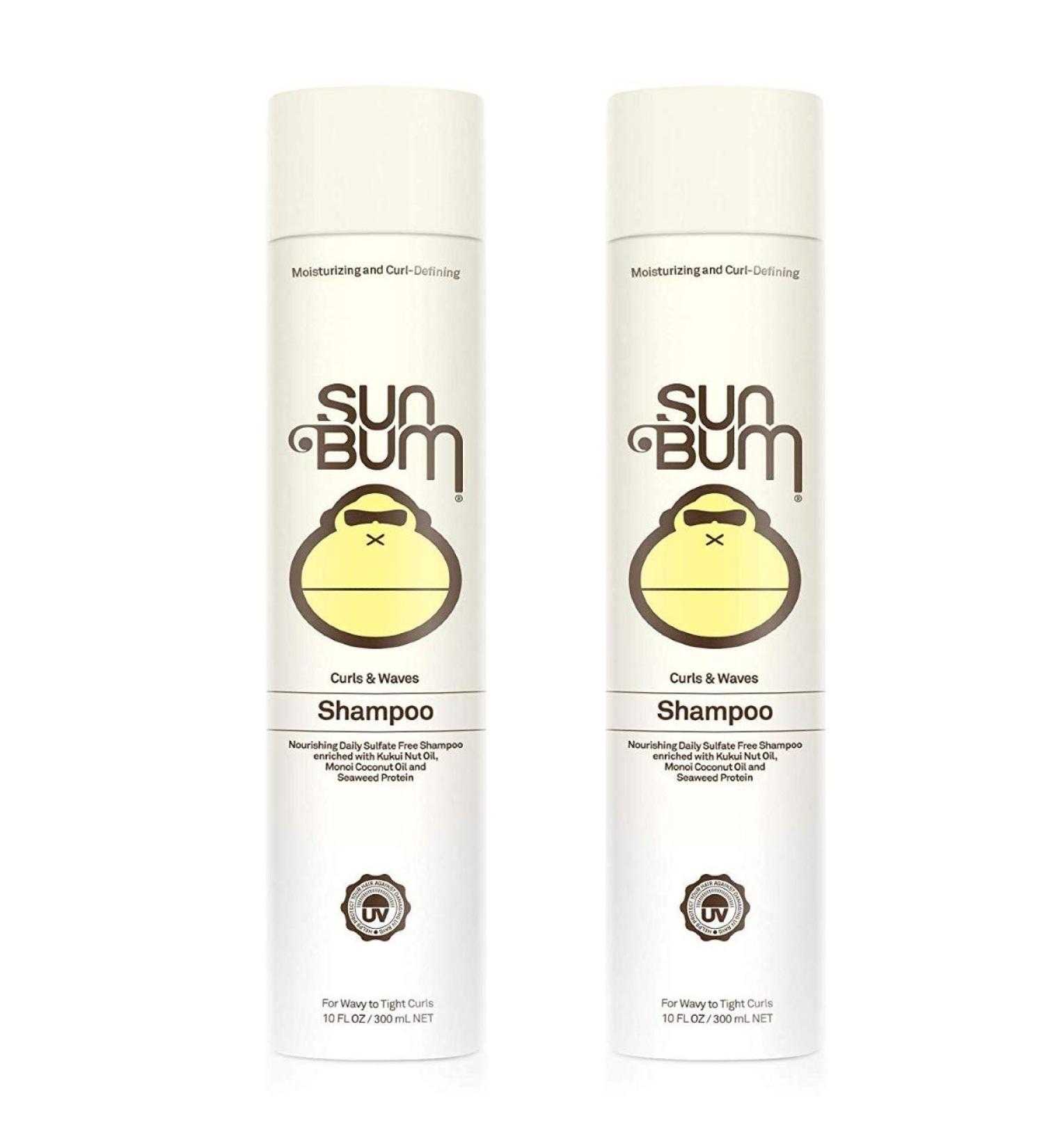 Sun Bum Curls & Waves Shampoo | Vegan & Cruelty-Free | Moisturizing Hair Wash for Curly Hair | 10 oz x 2 - Buy Online on GoSupps.com