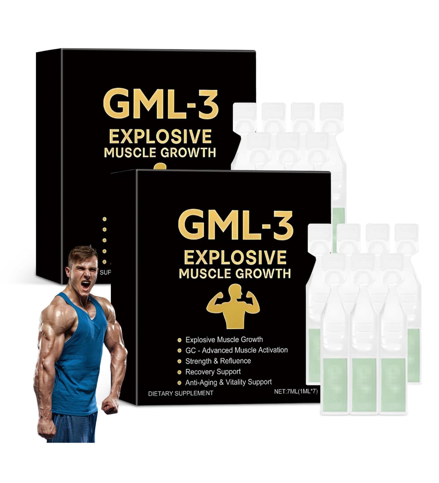 HENGRUNXIN GML-3 Six-in-One Muscle Growth Oral Solution gml 3 Oral Solution Support Exercise Performance Workout Recovery & Strength - Suitable for All Men and Women - Buy Online on GoSupps.com