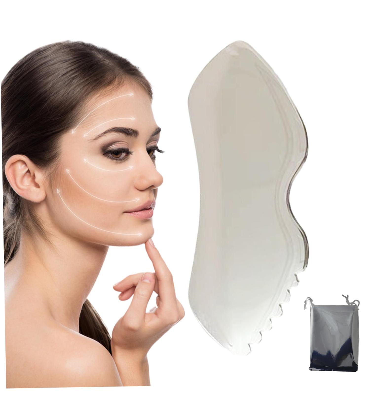 Premium 304 Stainless Steel Gua Sha Facial Tool - Mirror Polished Rounded Edge Massage Tool with Storage Bag | International Shipping - Buy Online on GoSupps.com