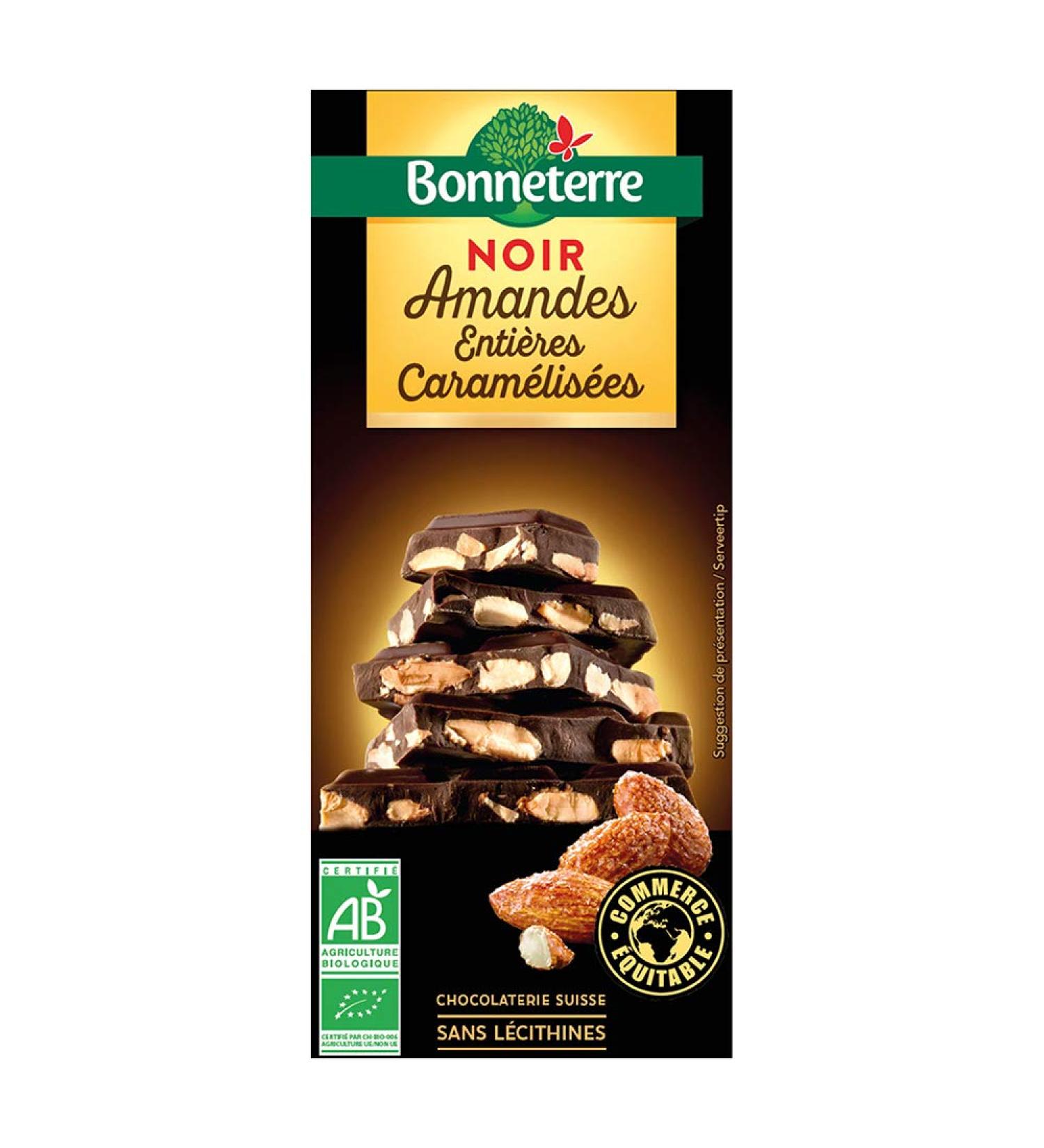 Bonneterre - Dark chocolate bar with caramelized almonds 200G