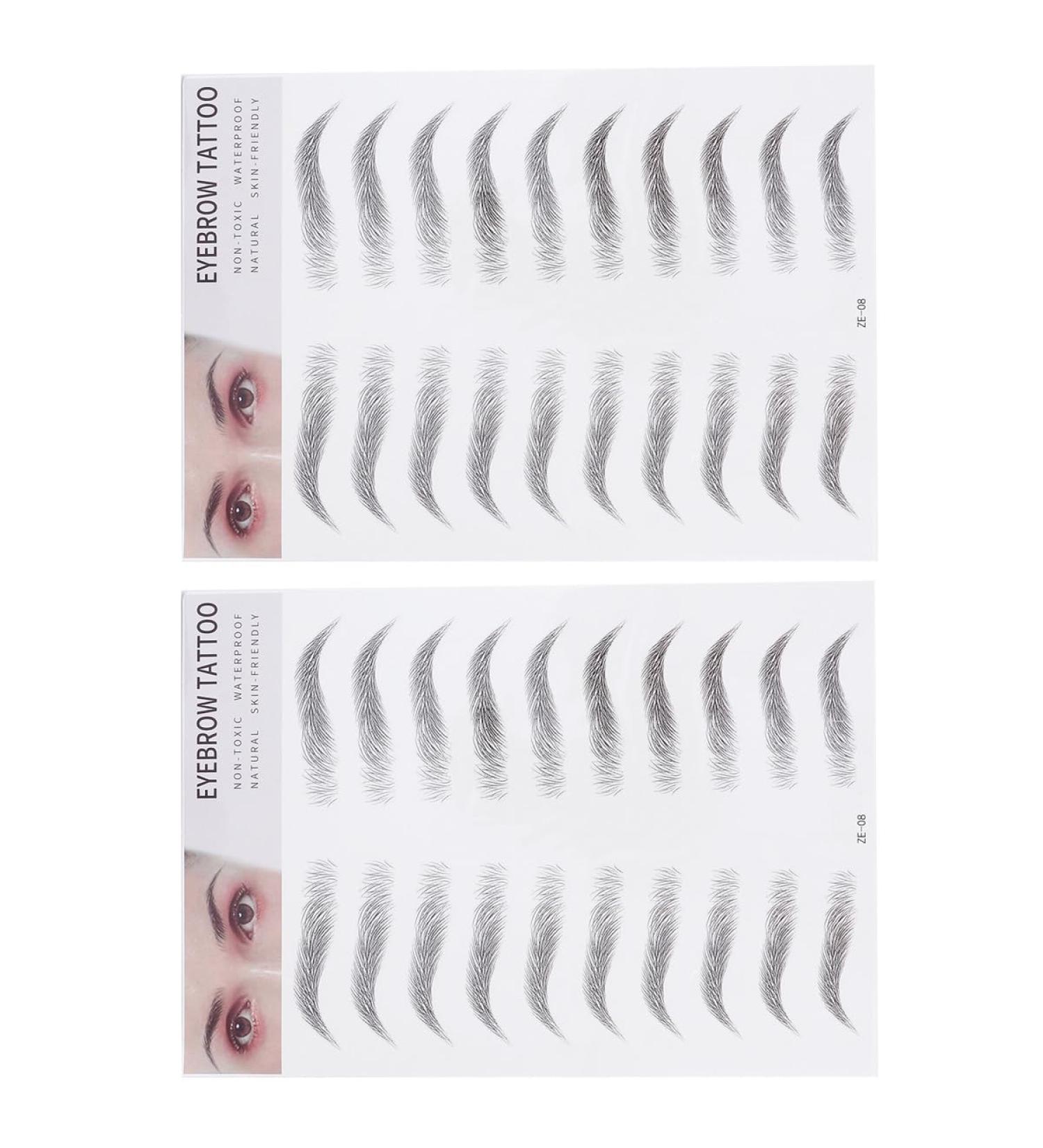 Lot de 2 Autocollants de Transfert pour Sourcils en Relief Noirs Faux Sourcils R alistes sans Irritation Application Rapide Maquillage Naturel Adapt s D butants et Usage - Buy Online on GoSupps.com