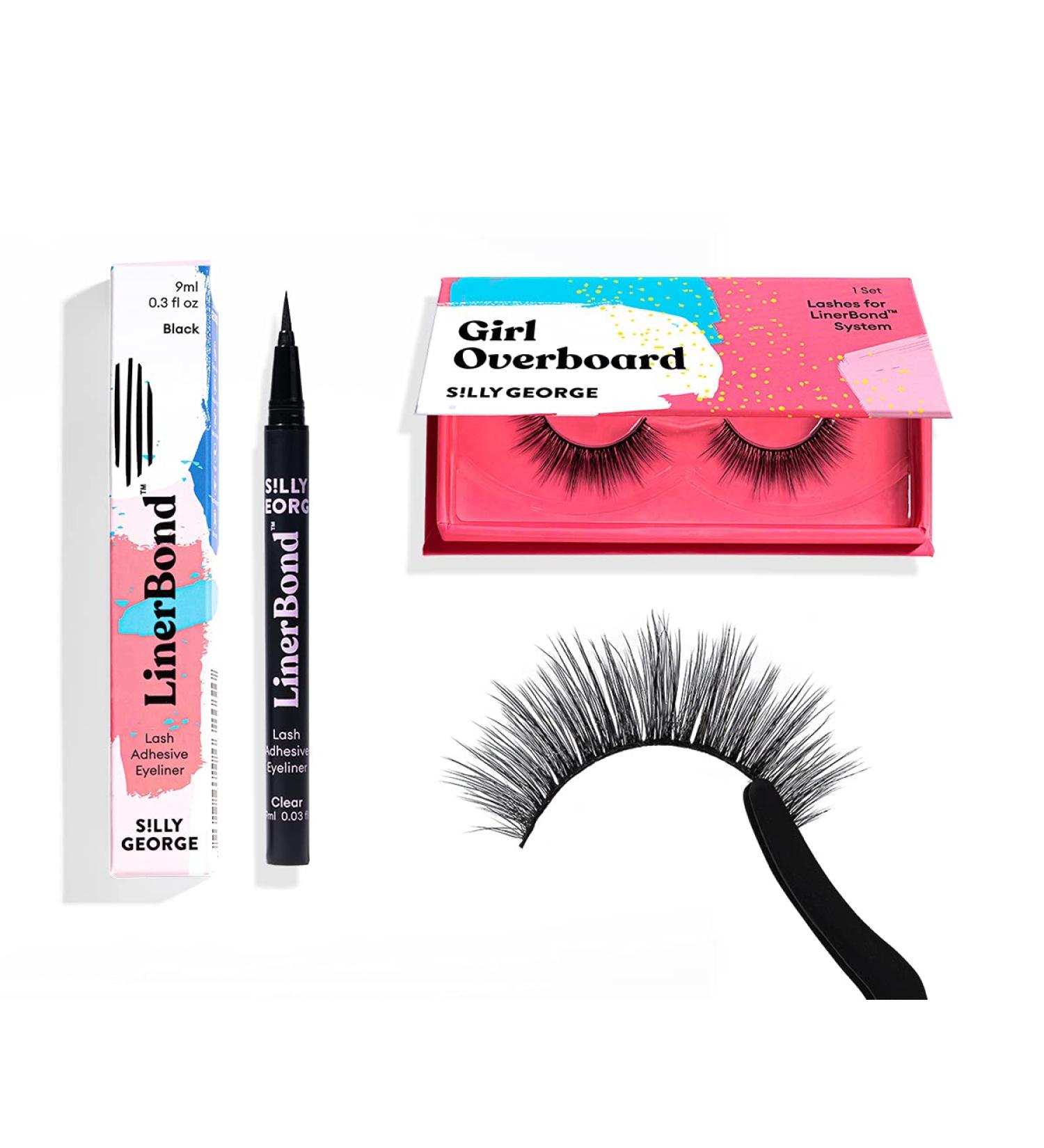 Silly George Girl Series Starter Kit | LinerBond Lash System with Black Adhesive Eyeliner and Natural Look Lashes - Girl Overboard - Buy Online on GoSupps.com