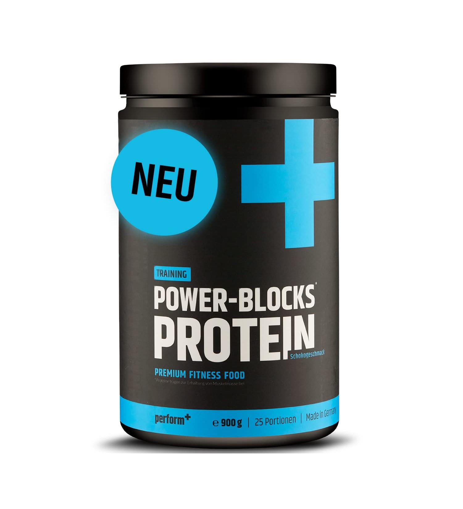 Buy Perform Power Blocks Protein Chocolate 900g | Micellar Casein Protein Powder | Premium German Supplement - Buy Online on GoSupps.com