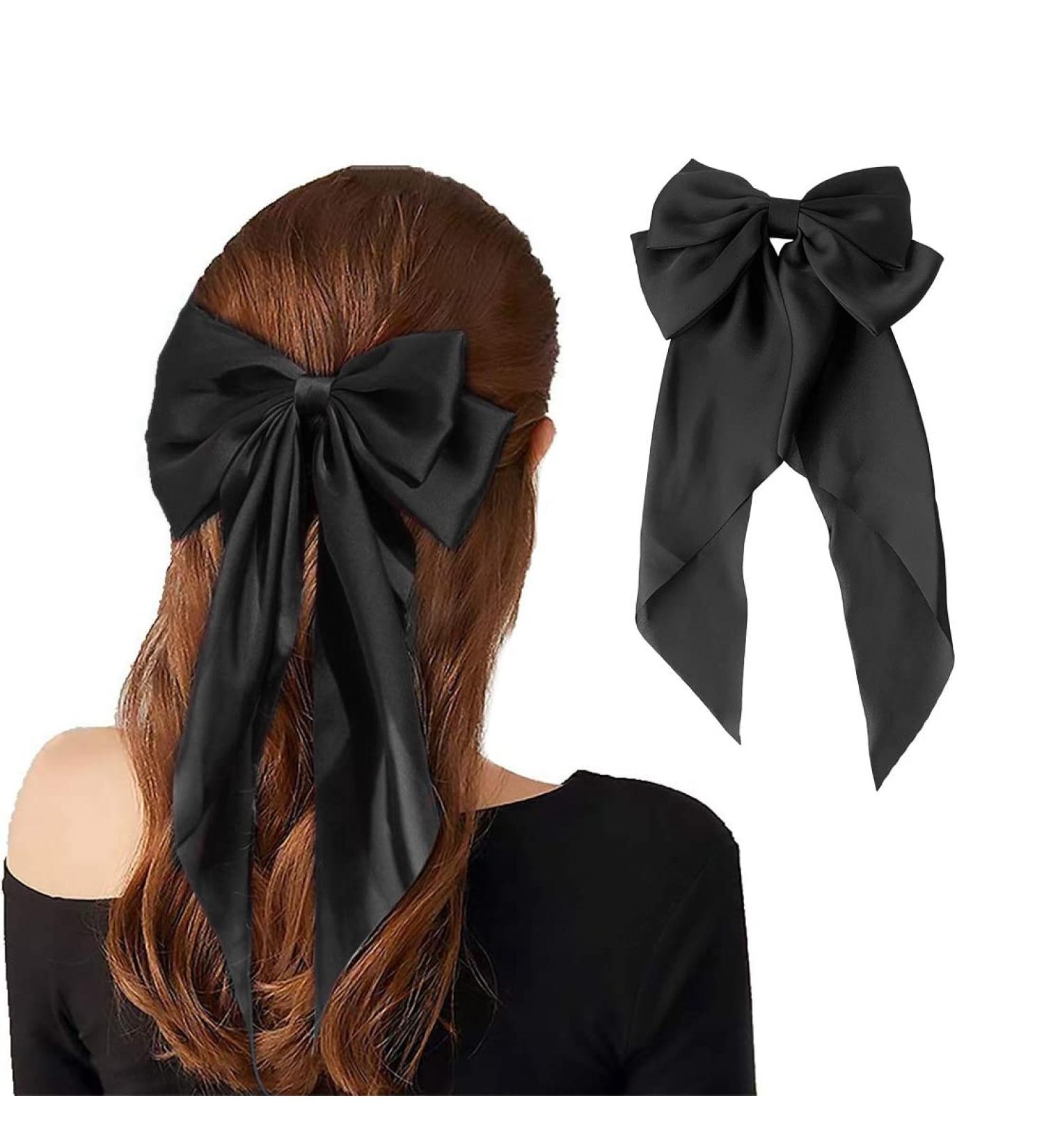 Zeaybsr Elegant Long Hair Clip - 33cm Black Candy Loop Hair Accessories for Women and Girls - Buy Online on GoSupps.com