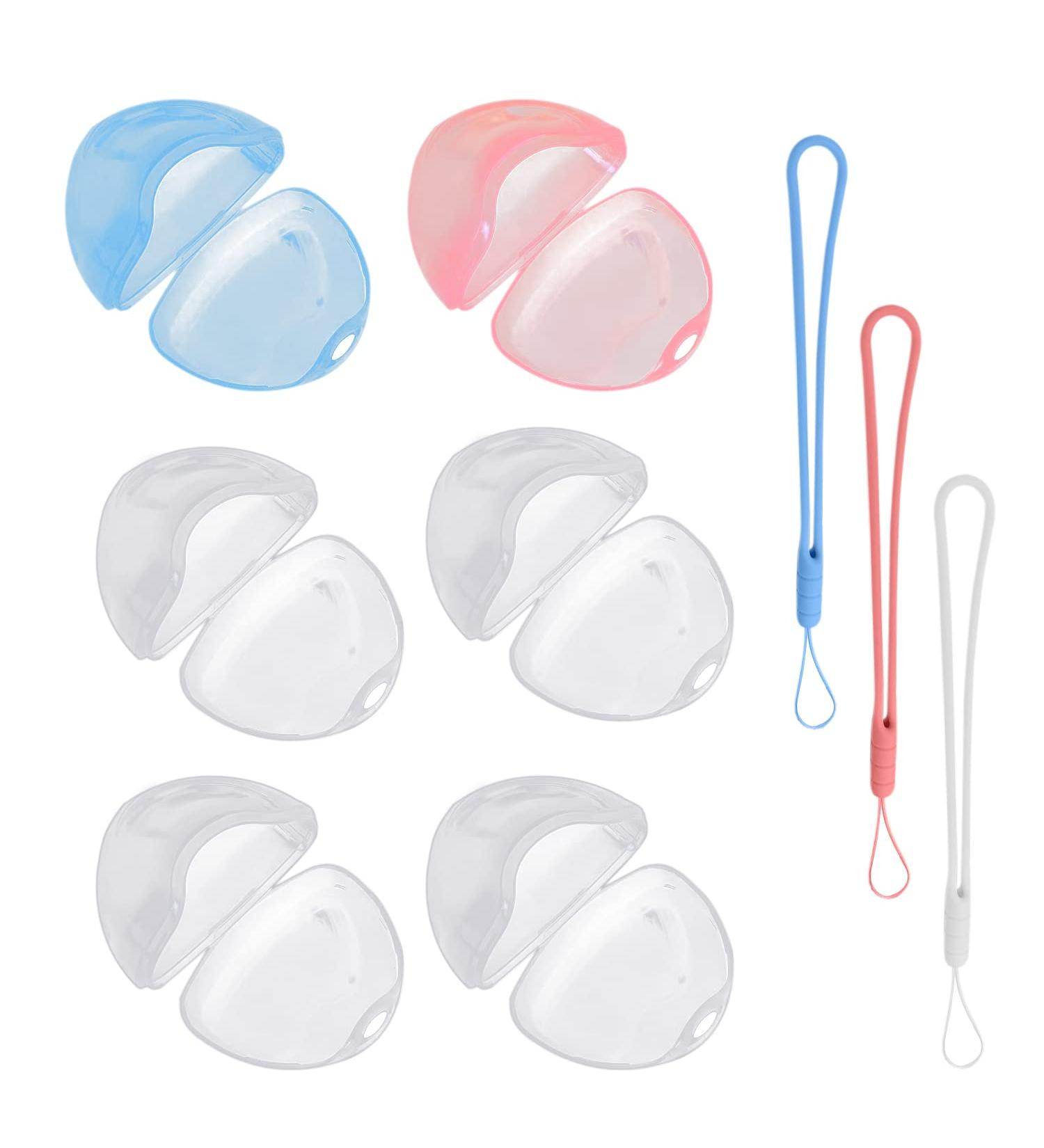 Portable Pacifier Box Set - 6 Pieces with Silicone Straps | Pacifier Protection and Easy Wear Solution - Buy Online on GoSupps.com