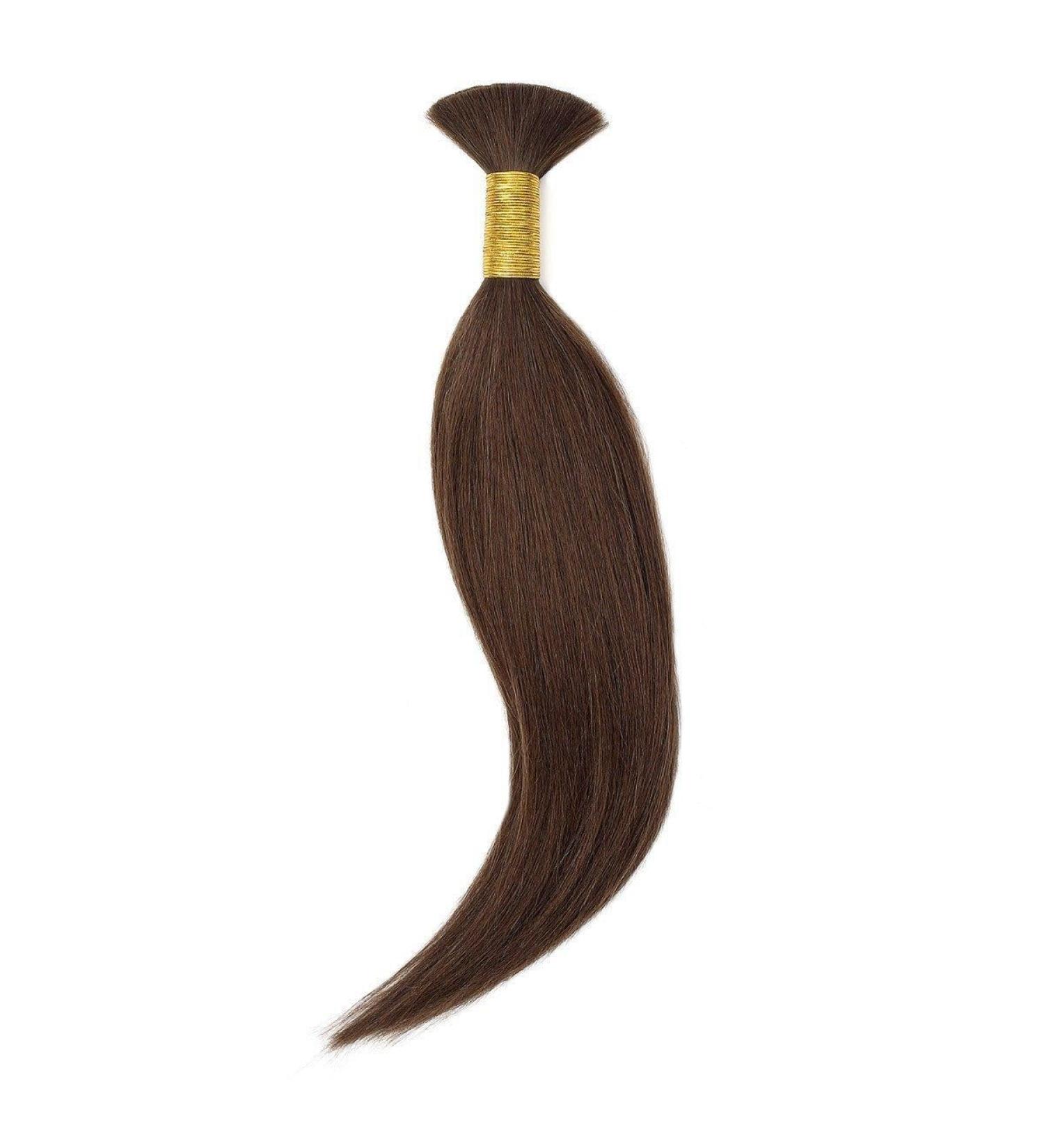 Yaki Bulk 100g Dark Brown (3) 16" | Relaxed Hair Extensions | Human Hair Extensions | 16" American Pride 3