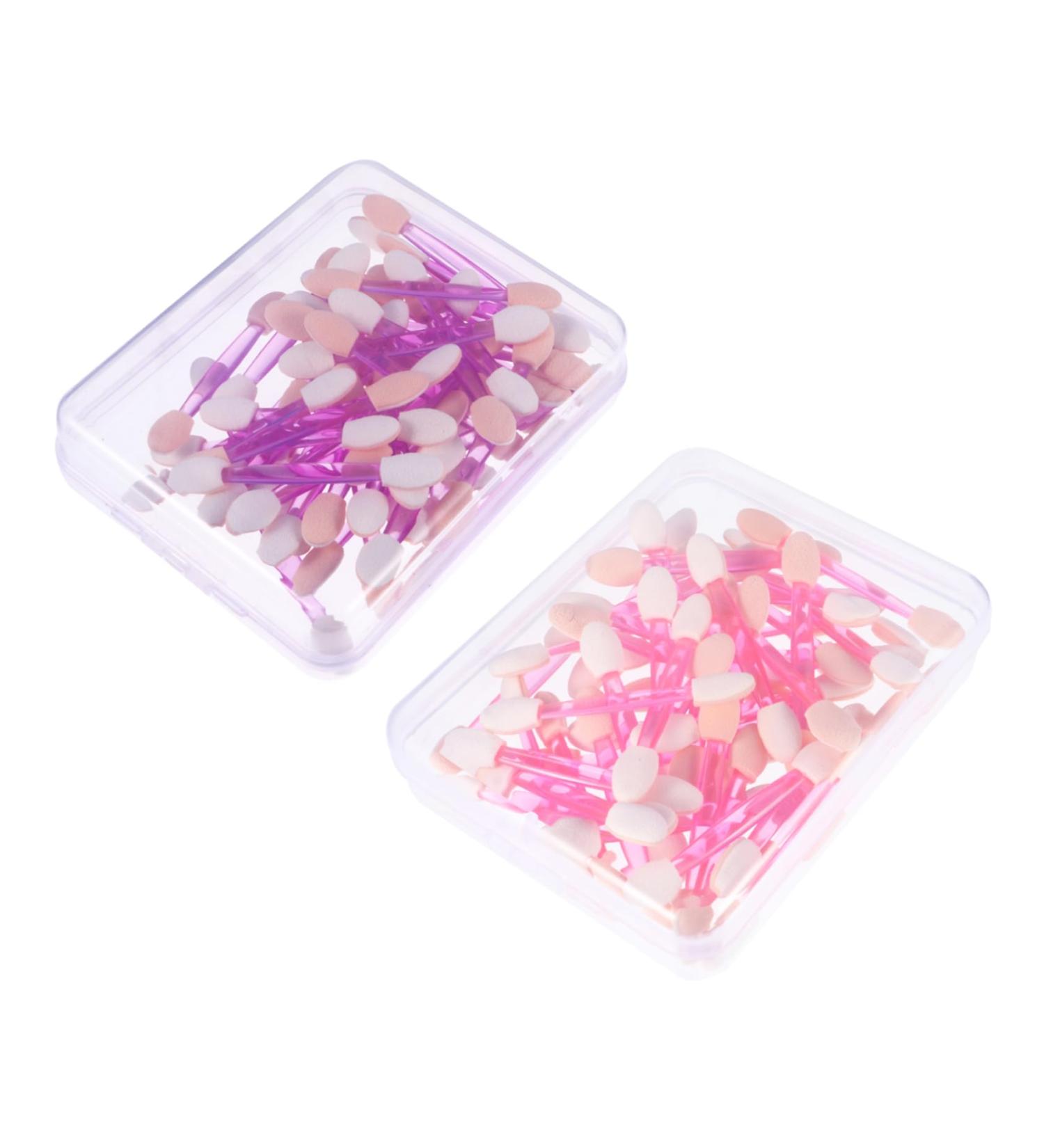 FOMIYES 100pcs Dual Double Shadow Eyeshadow with Sides Brush Eye Makeup Cosmetic Ended - Buy Online on GoSupps.com