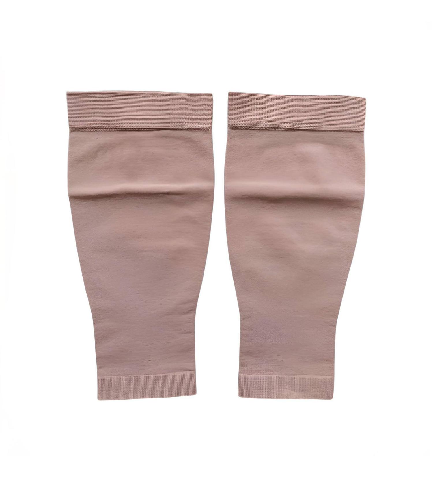 Visyaa Medical compression socks ladies men's calf compression pulp sport breathable legs without foot while running hiking jogging ball games skin color l